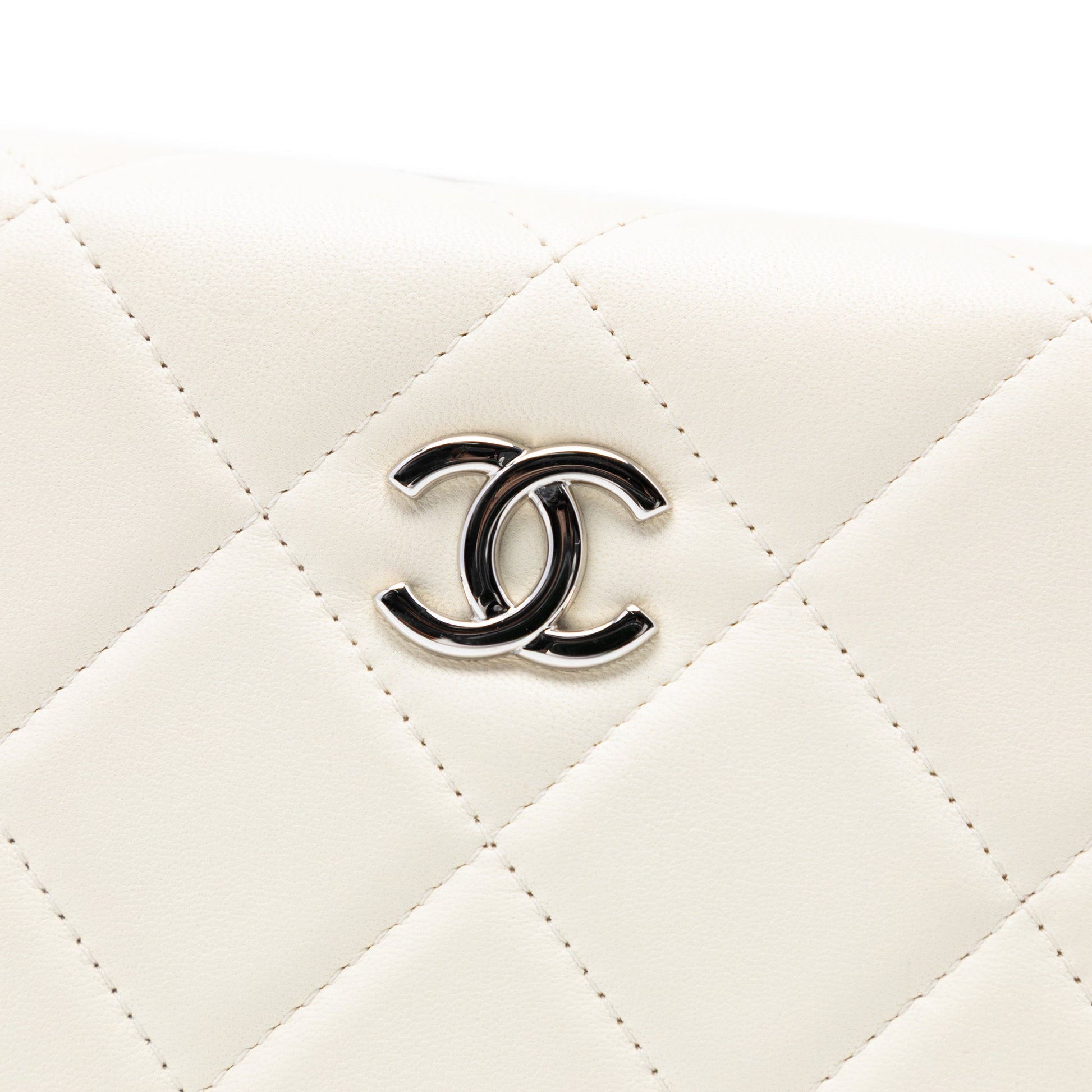 Chanel Quilted Lambskin Metal Bar Convertible Clutch