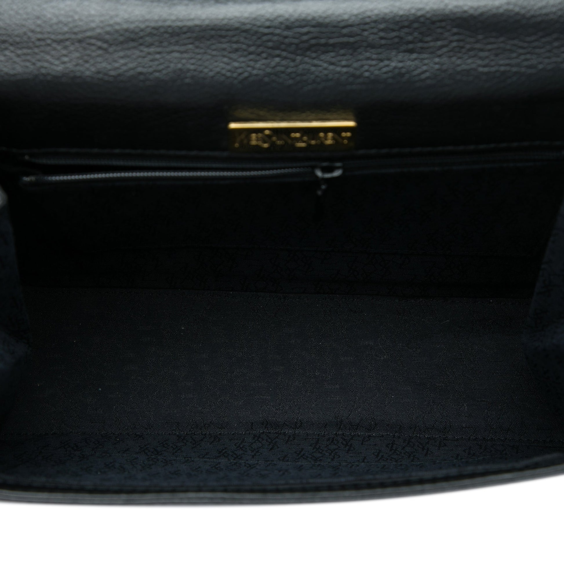 Saint Laurent Textured Leather Monogram Top Handle Bag