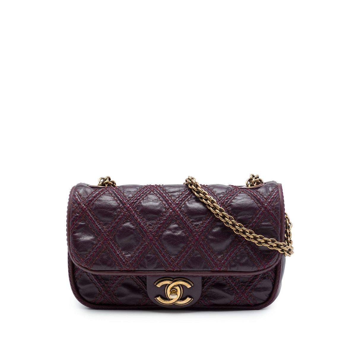 Chanel Paris Bombay Small CC Calfskin Triptych Flap — Purple