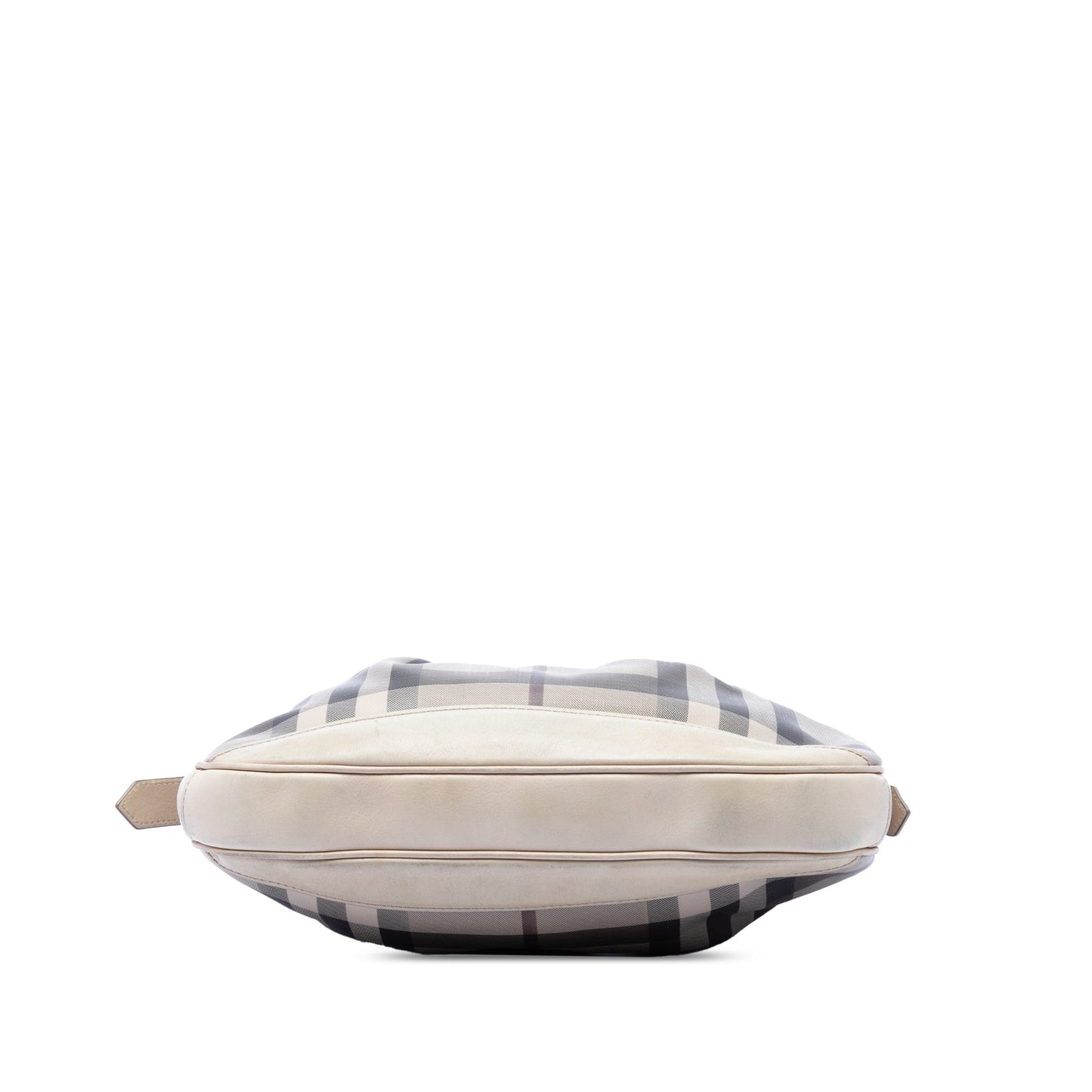 Burberry Smoke Check Coated Canvas Brooklyn Hobo