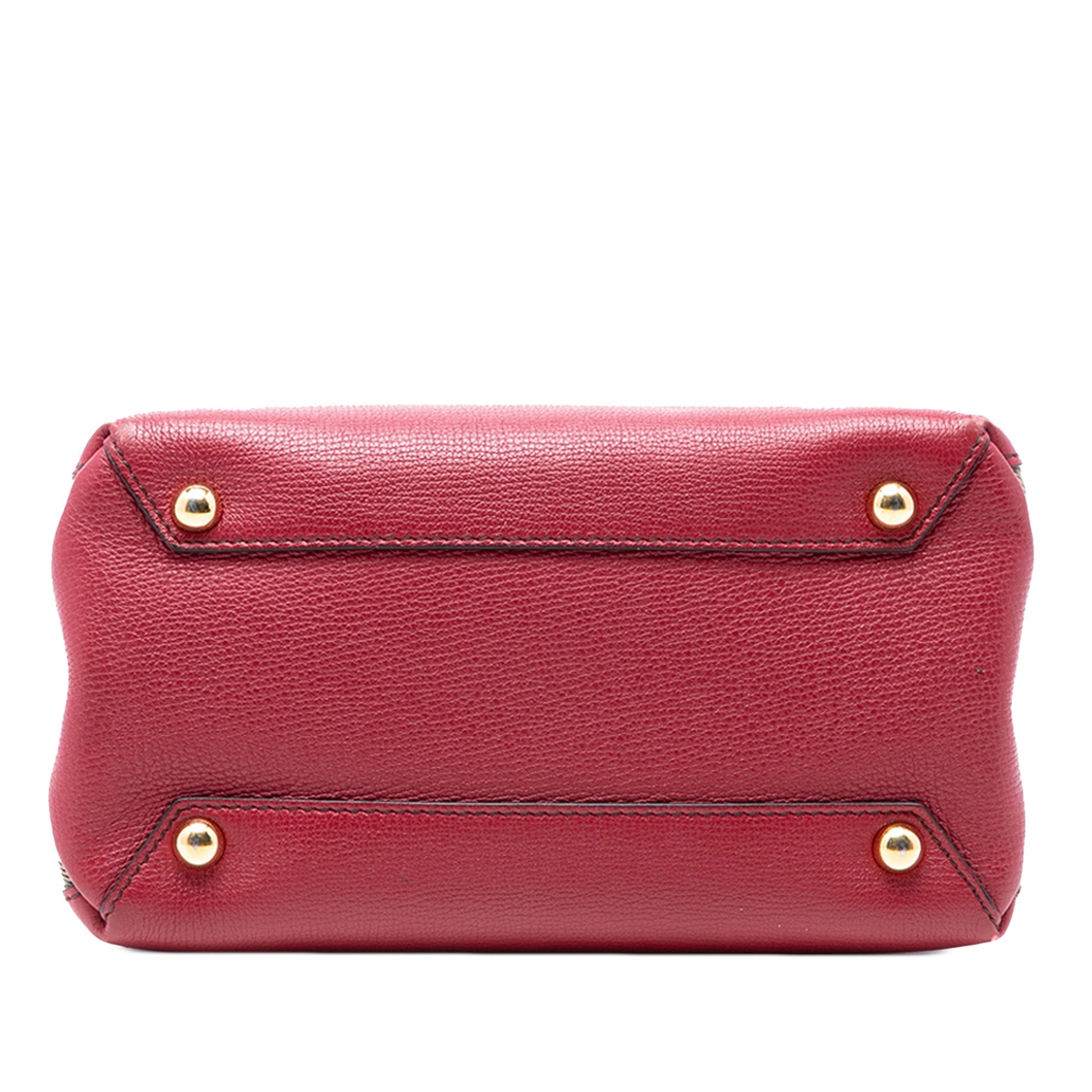 Burberry Small Grainy Calfskin and House Check Banner Satchel