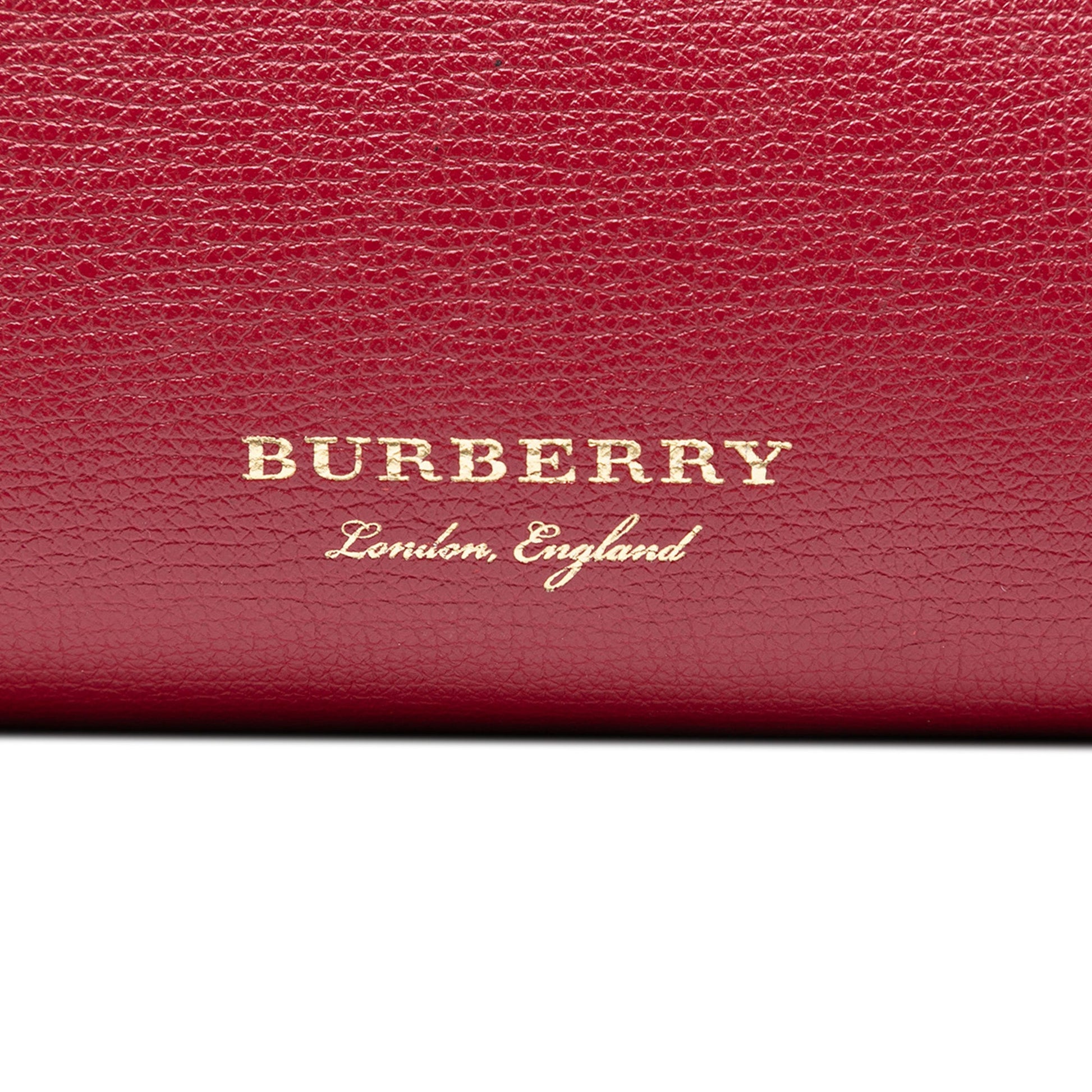 Burberry Small Grainy Calfskin and House Check Banner Satchel