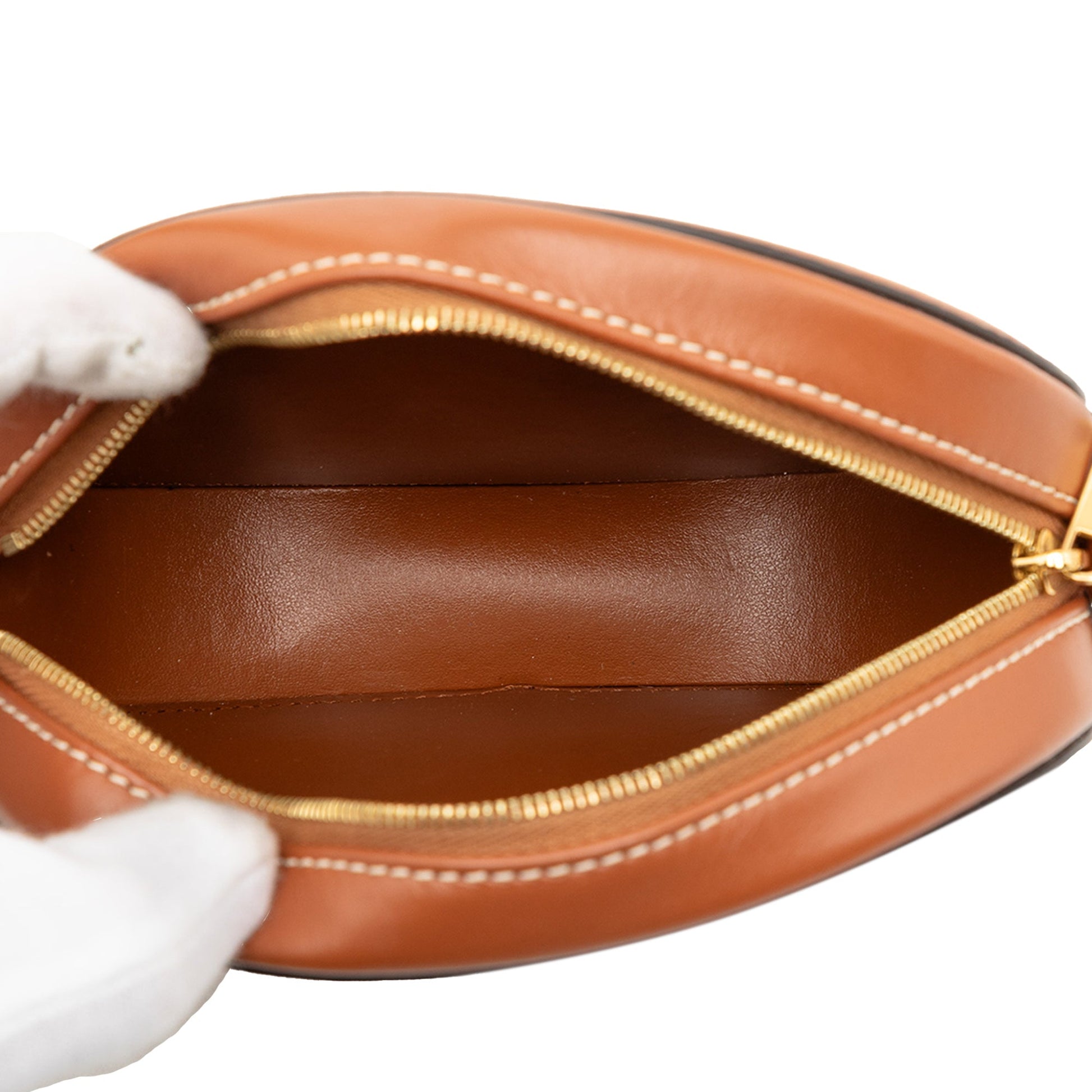 Celine Small Calfskin Cuir Triomphe Oval Crossbody