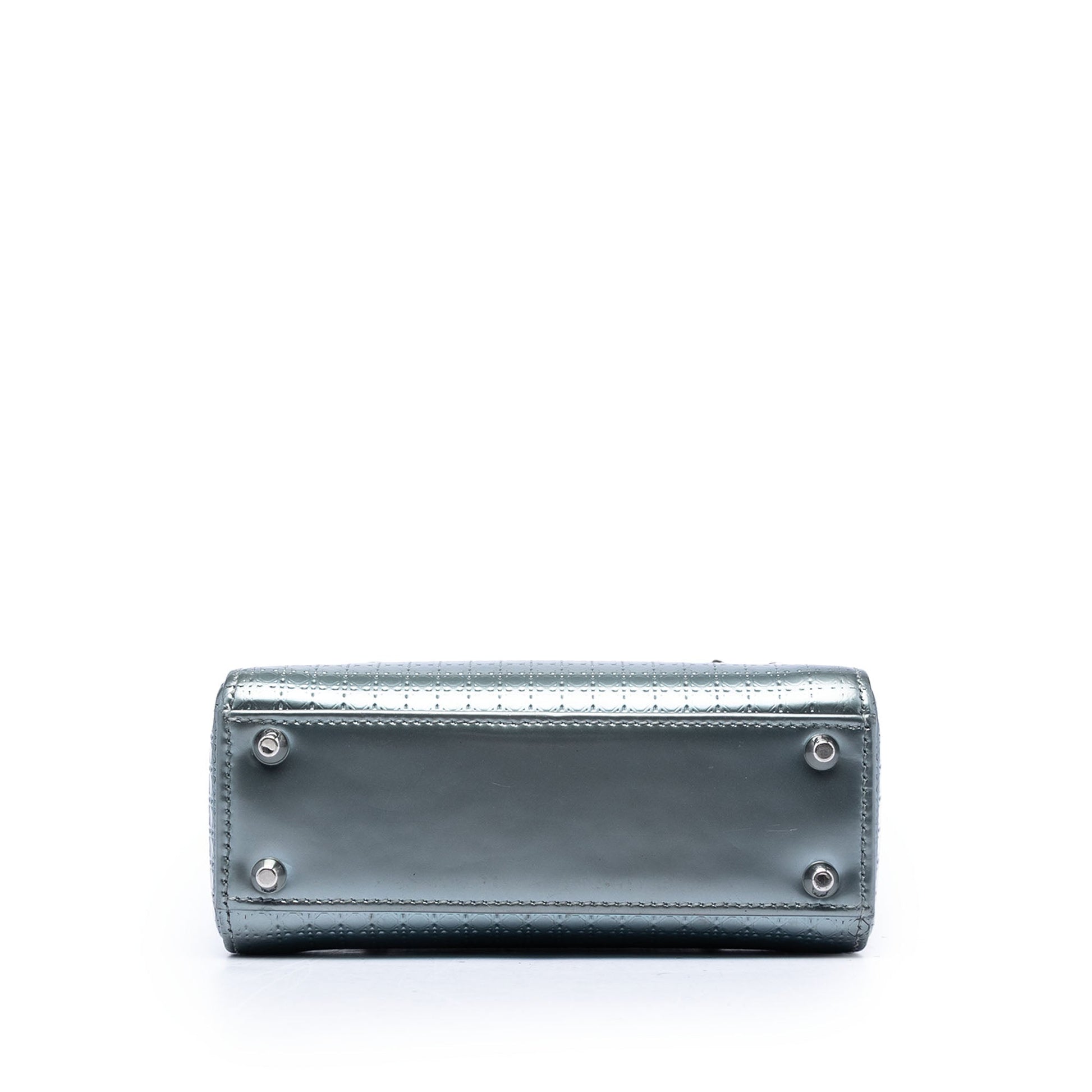 Dior Mini Metallic Patent Microcannage Lady Dior