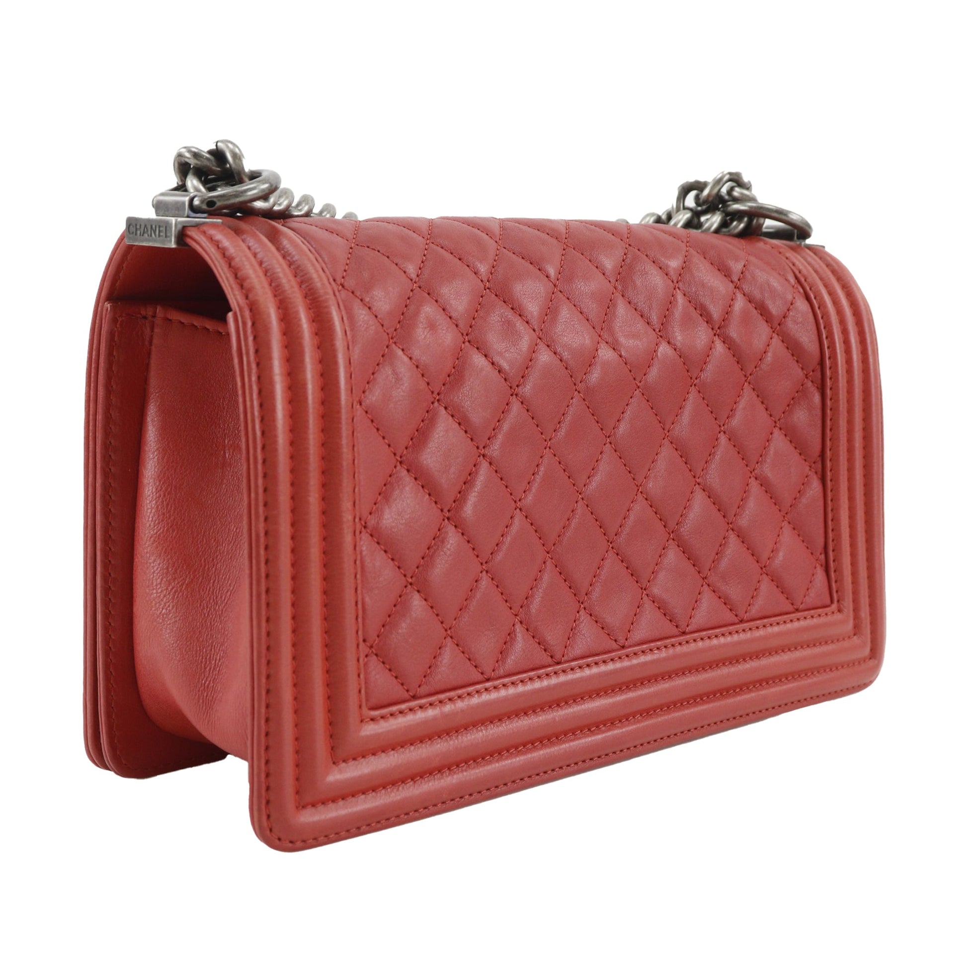Chanel Old Medium Quilted Lambskin Boy Flap