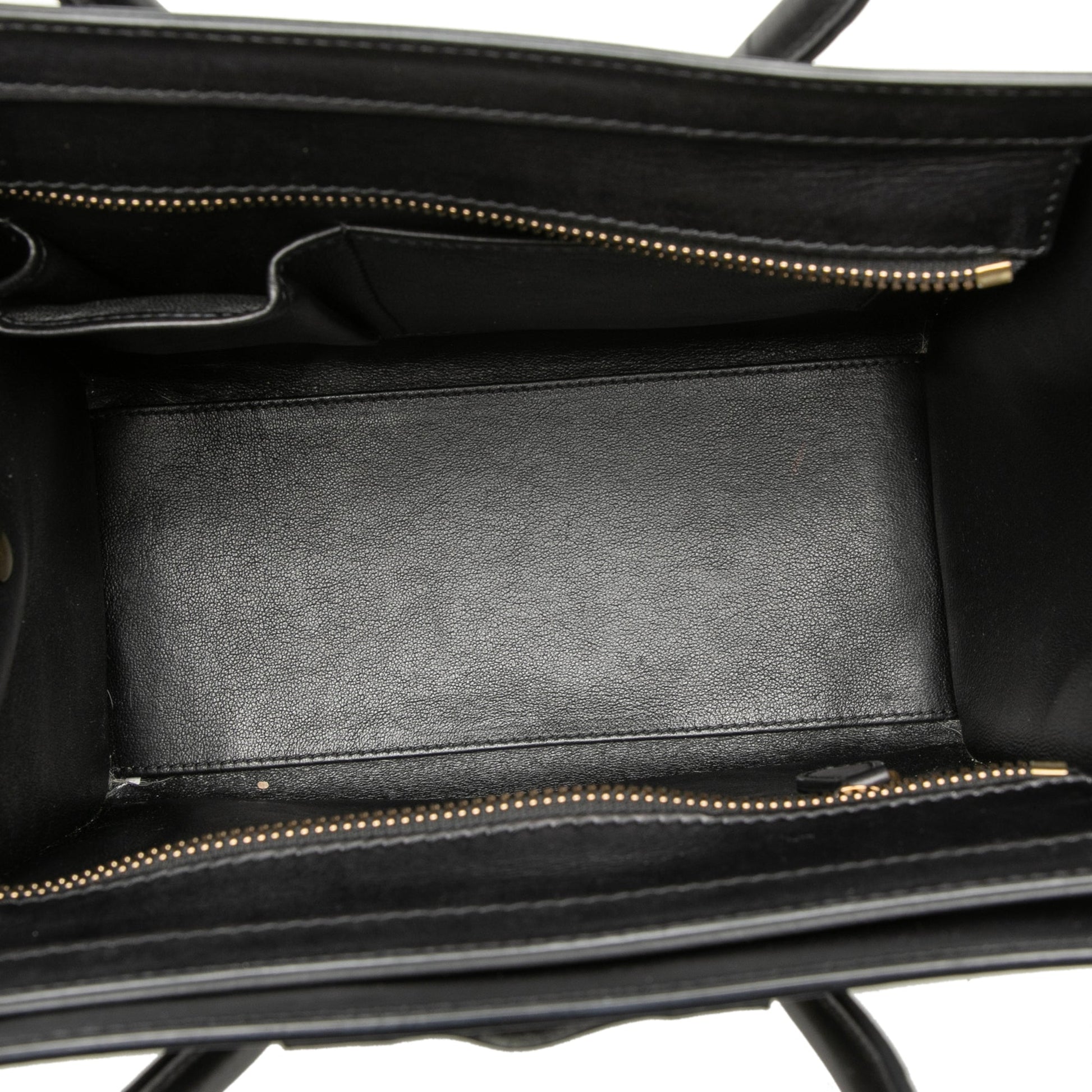 Micro Tricolor Calfskin and Suede Luggage Tote