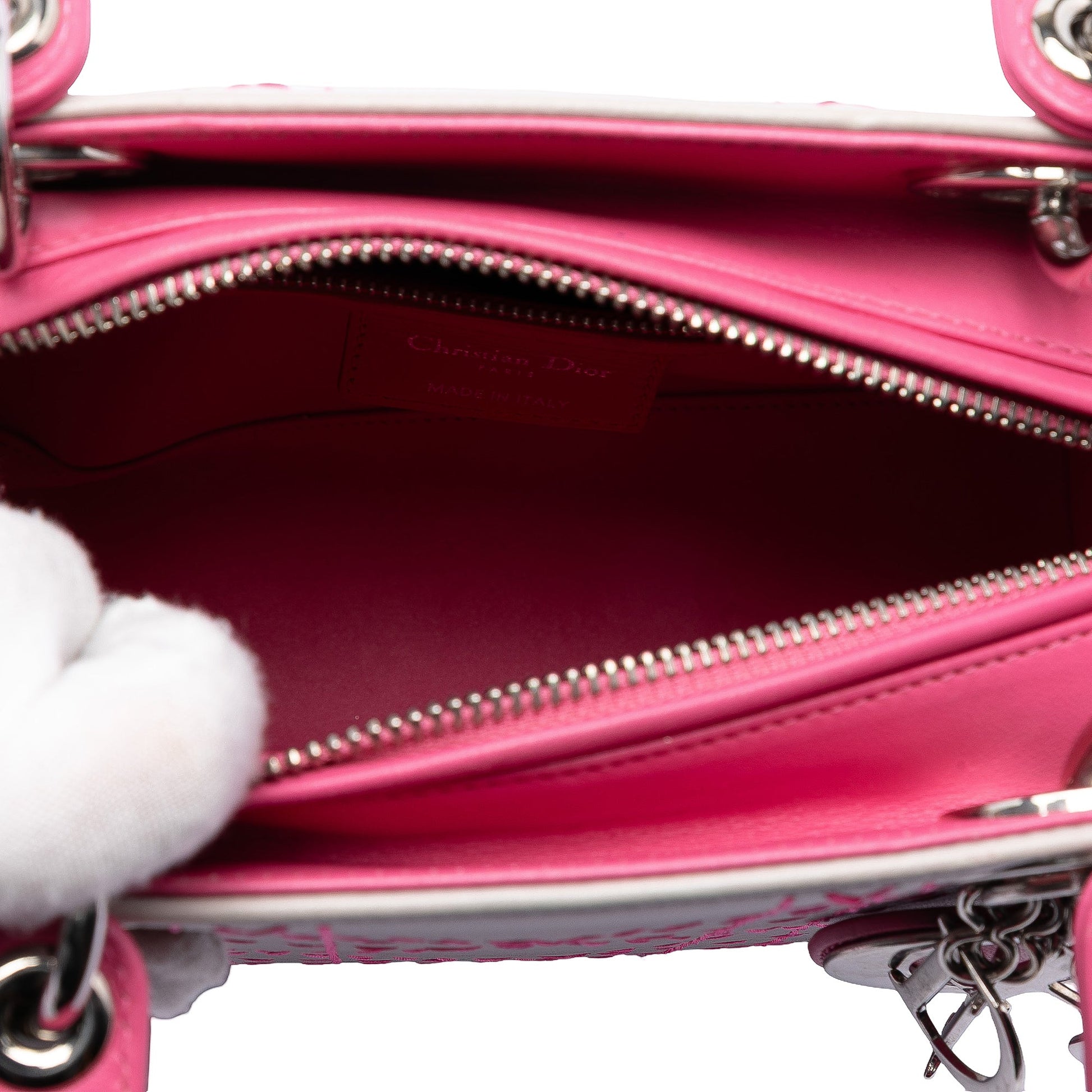 Dior Medium Tricolor Lambskin Macrocannage Stitched Lady Dior