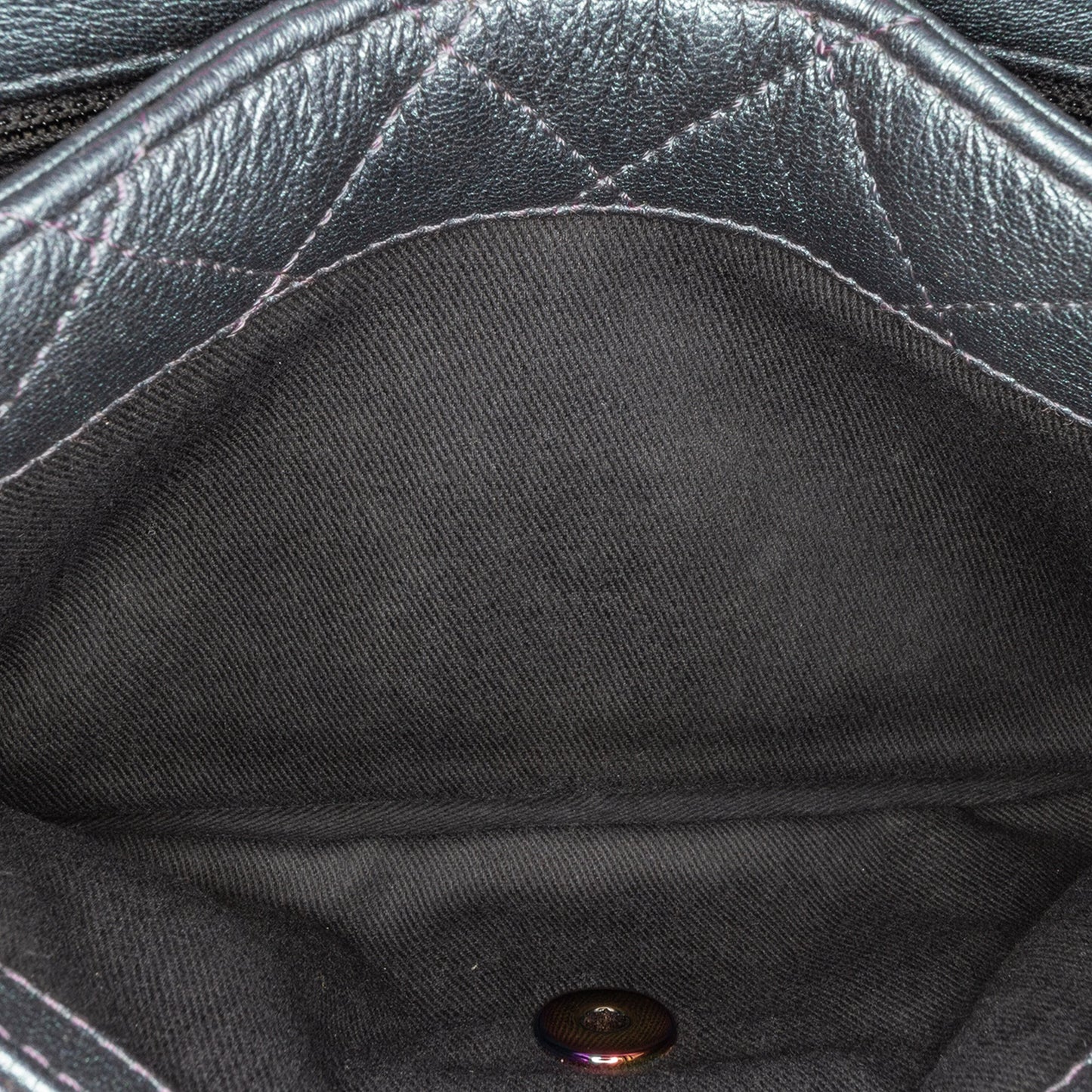 Chanel Small Iridescent Goatskin Rainbow Hardware Double Carry Waist Chain Flap