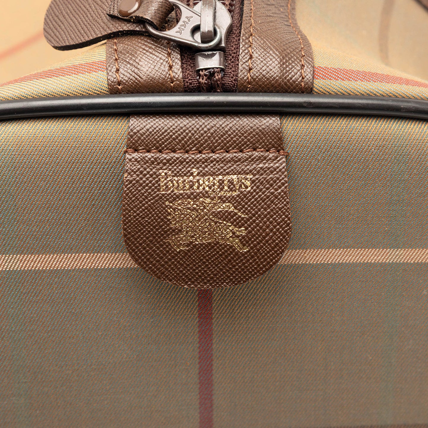 Vintage Check Canvas Boston Bag