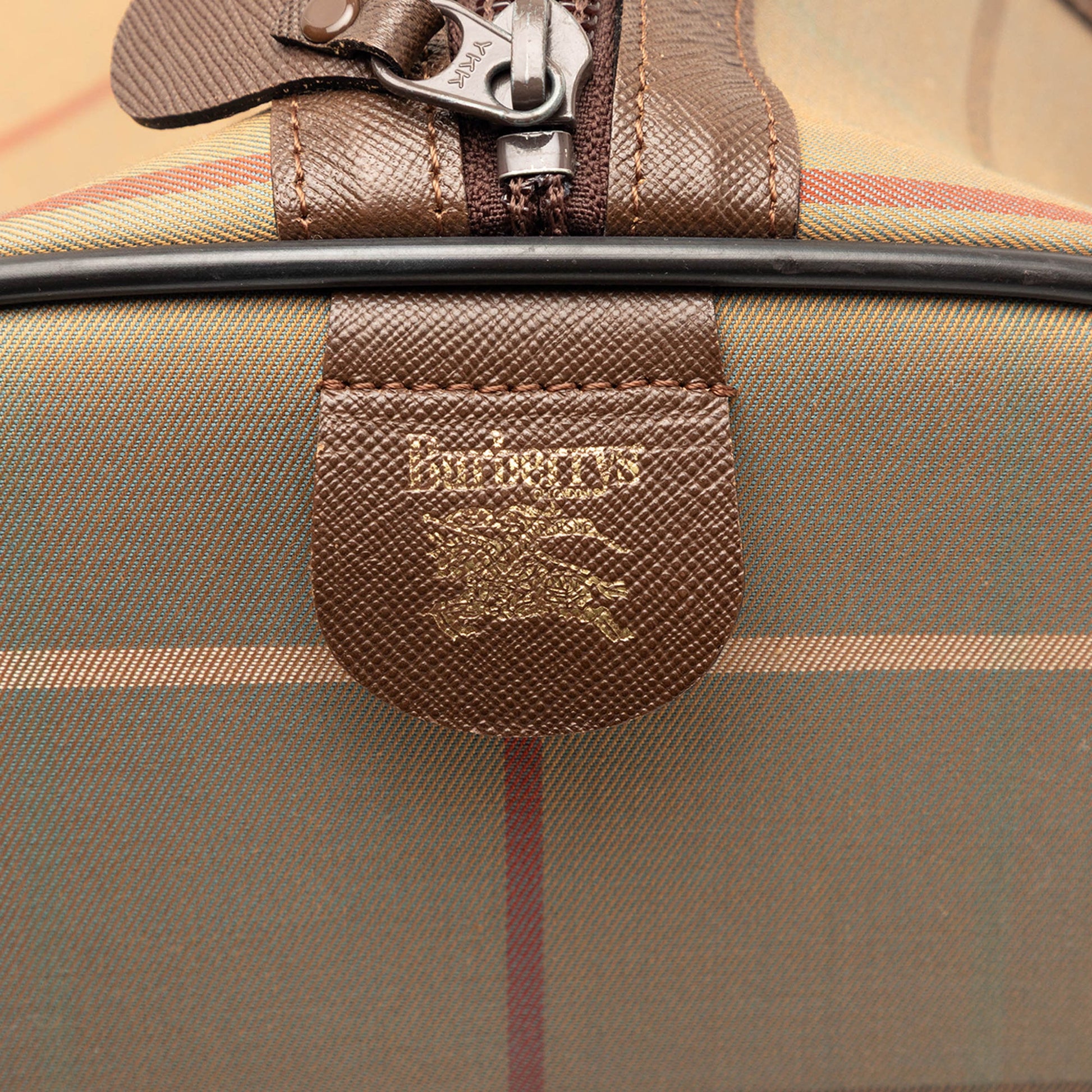 Vintage Check Canvas Boston Bag