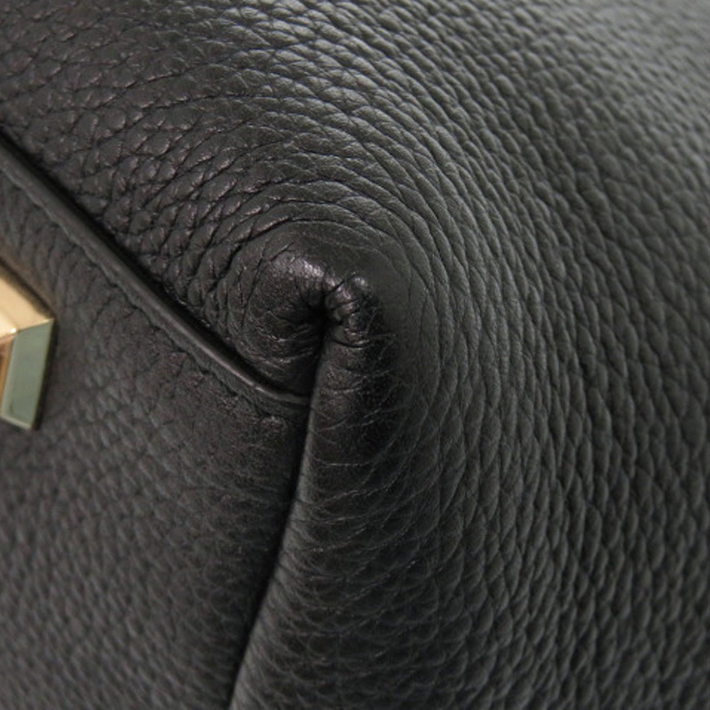 Ferragamo Grained Calfskin Studded Gancini Tote