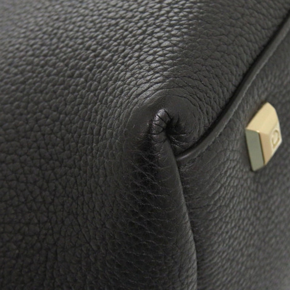Ferragamo Grained Calfskin Studded Gancini Tote
