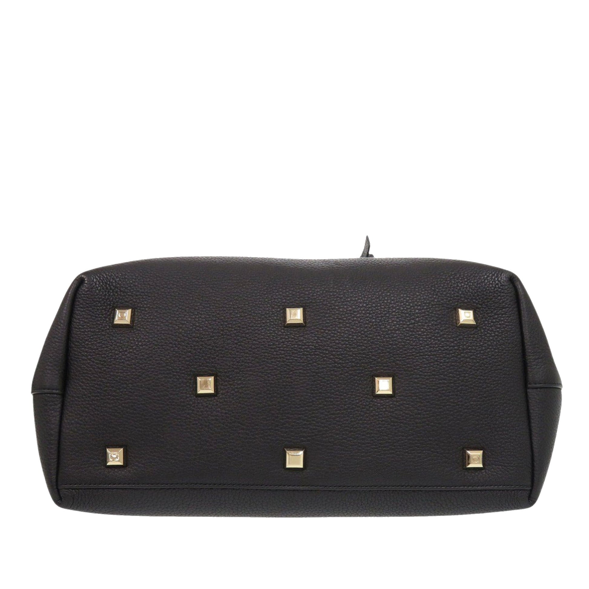 Ferragamo Grained Calfskin Studded Gancini Tote