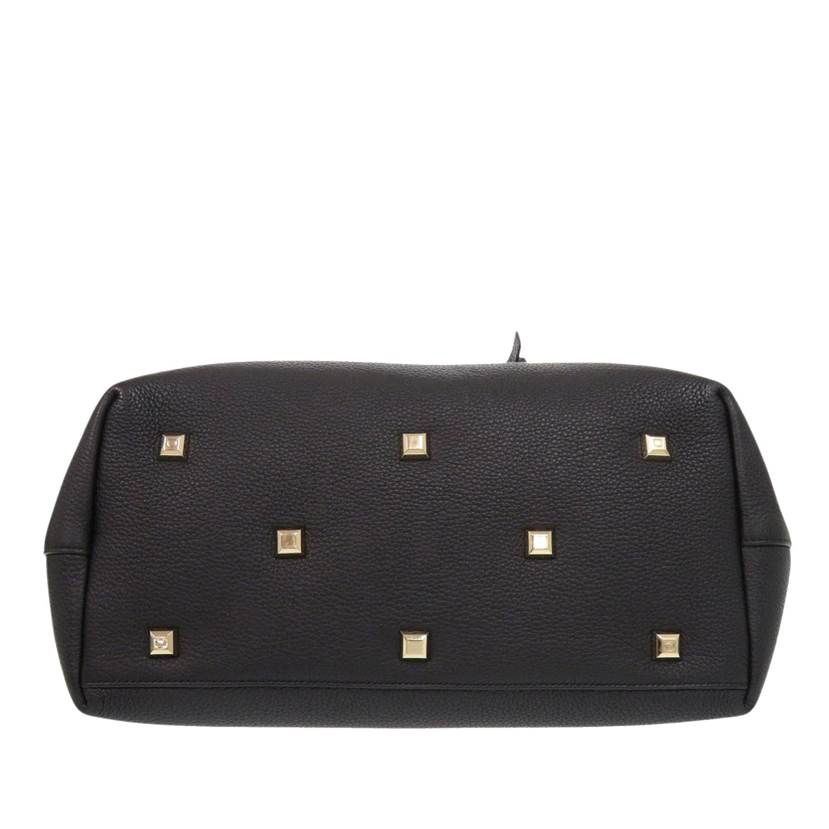 Ferragamo Grained Calfskin Studded Gancini Tote