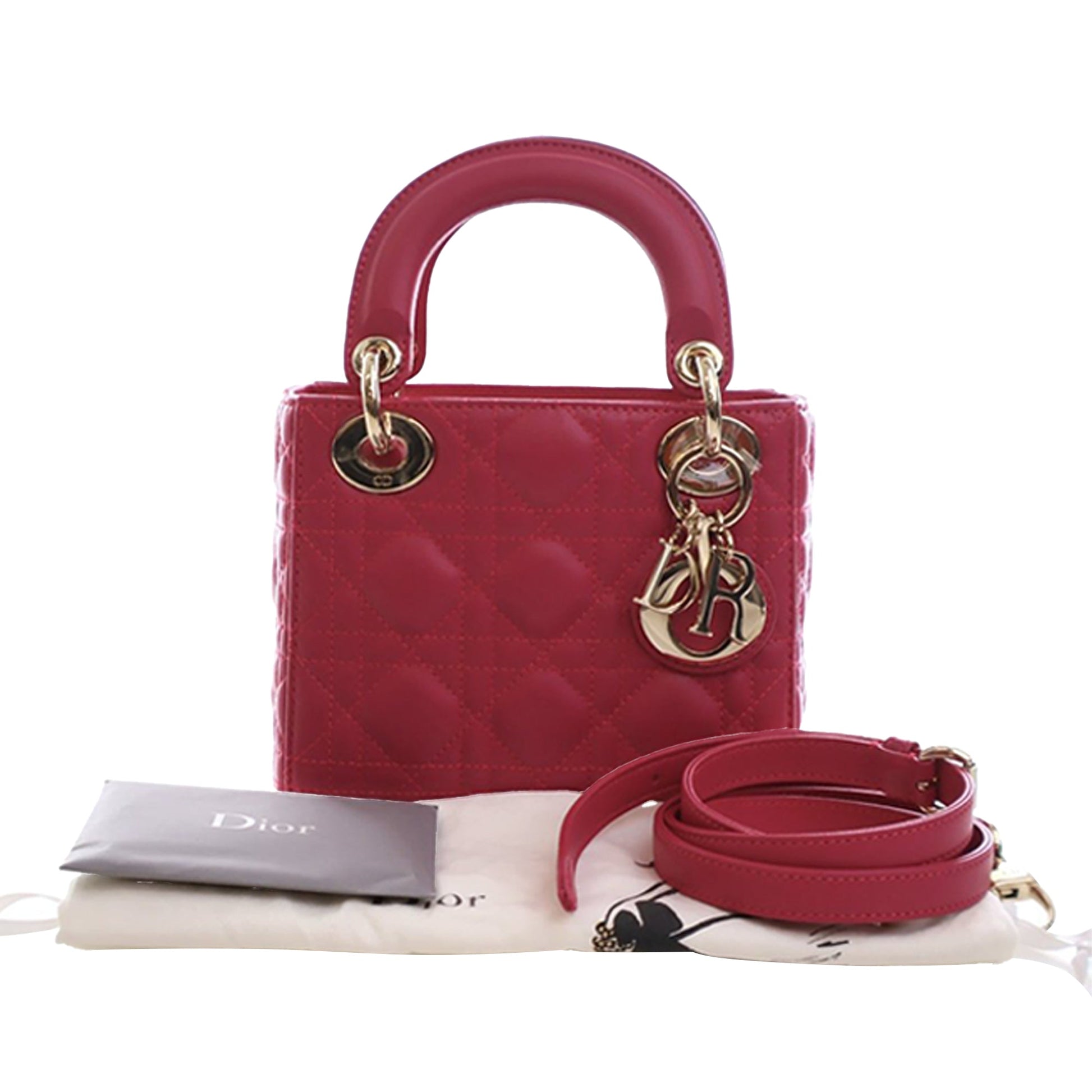 Dior Mini Lambskin Cannage Lady Dior