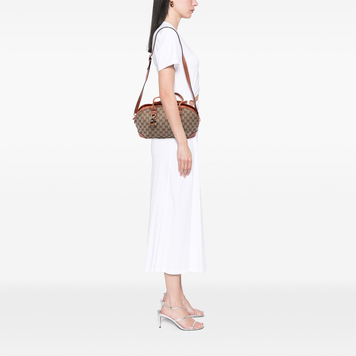Gucci GG Canvas Heart Bit Satchel