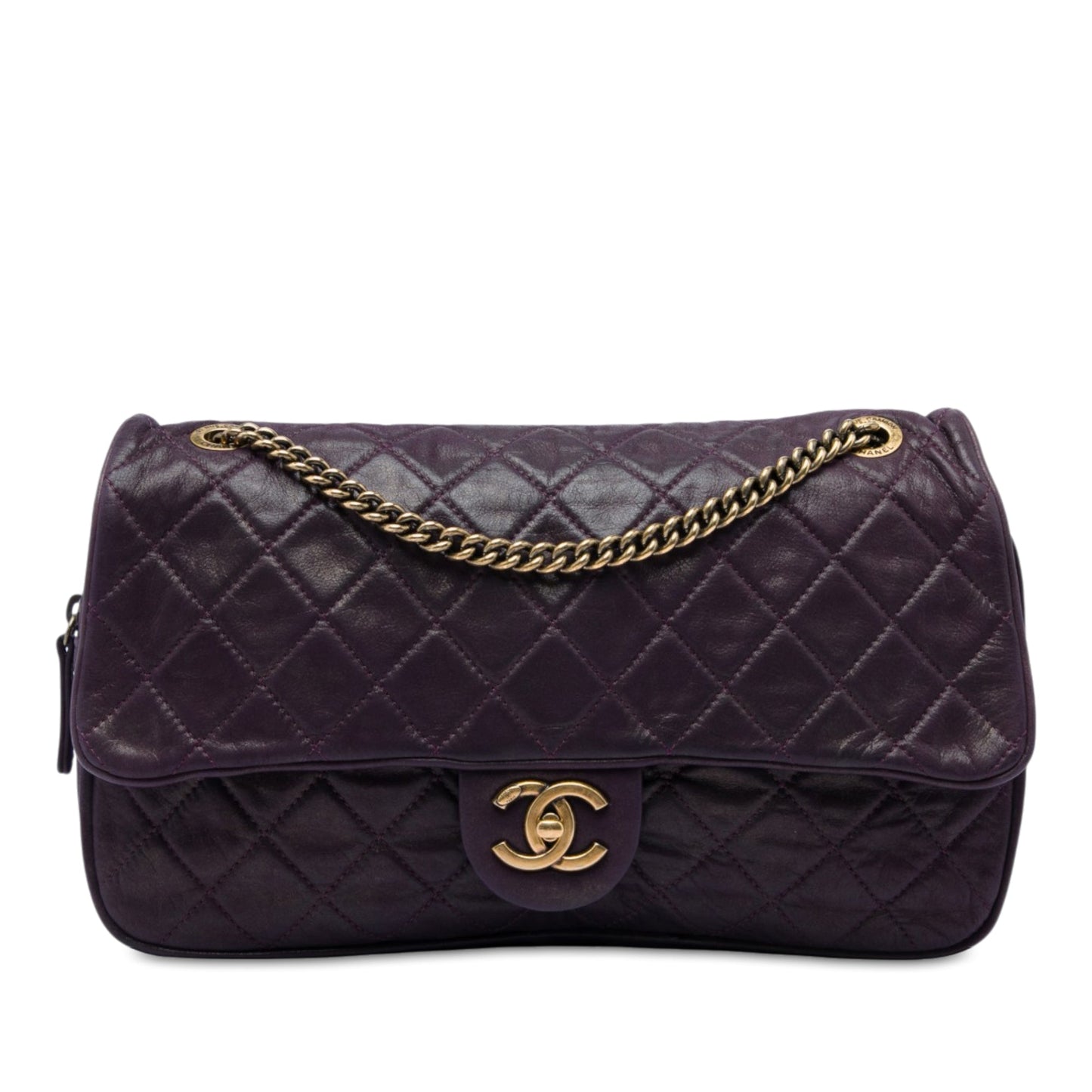 Chanel Large Quilted Iridescent Calfskin Shiva Flap