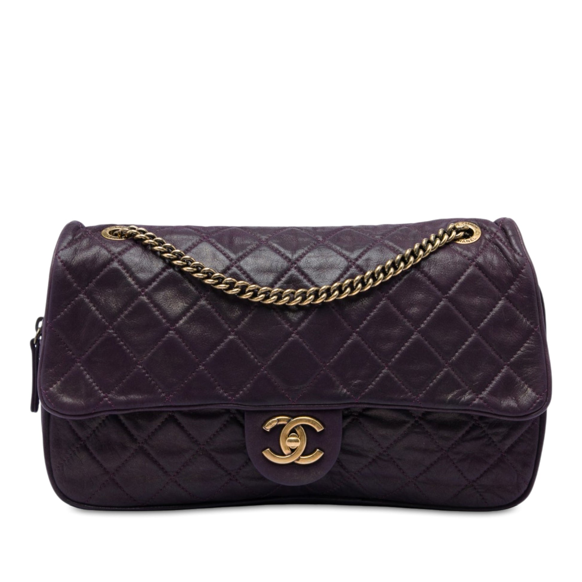 Chanel Large Quilted Iridescent Calfskin Shiva Flap