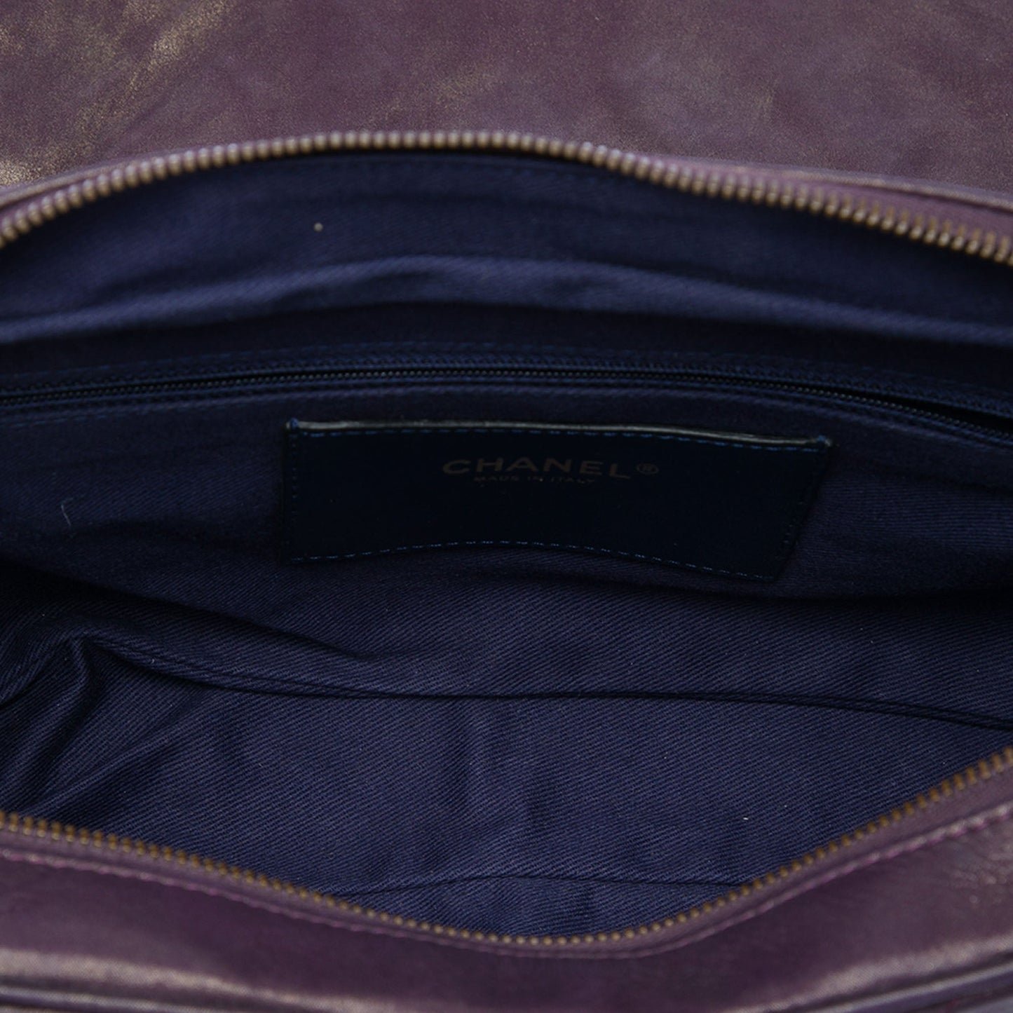 Chanel Large Quilted Iridescent Calfskin Shiva Flap