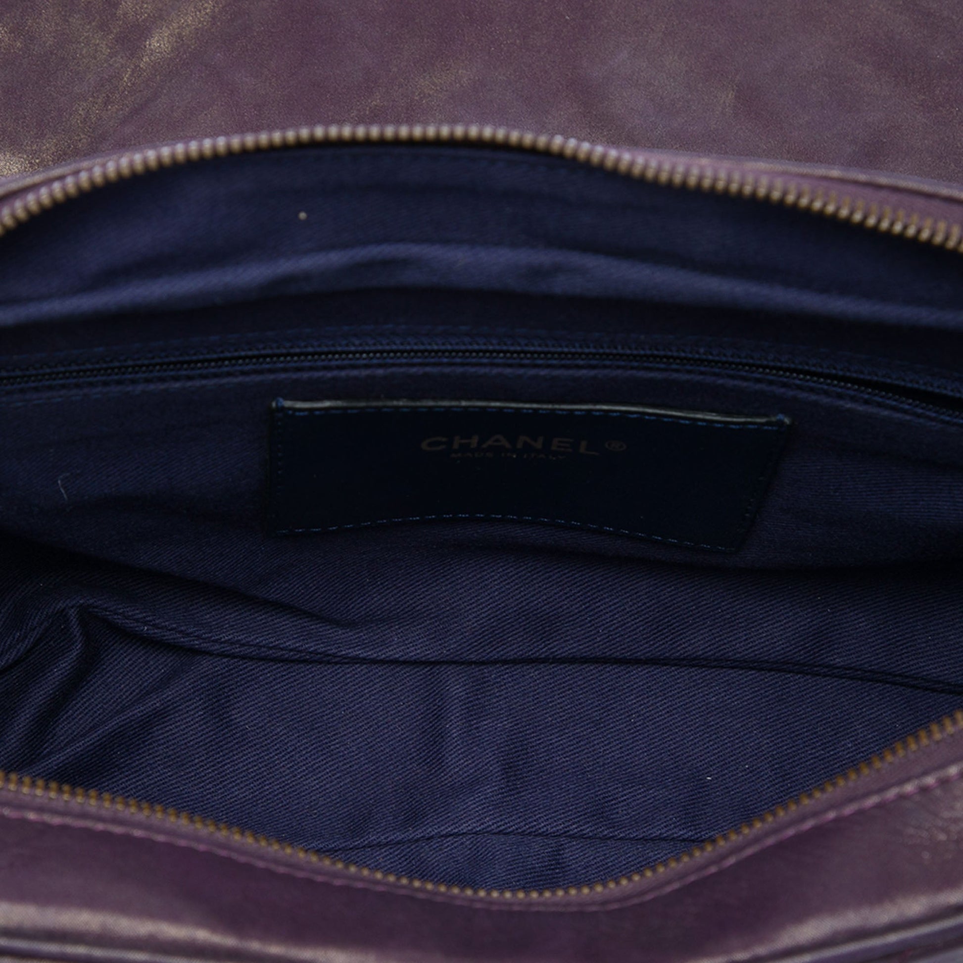 Chanel Large Quilted Iridescent Calfskin Shiva Flap