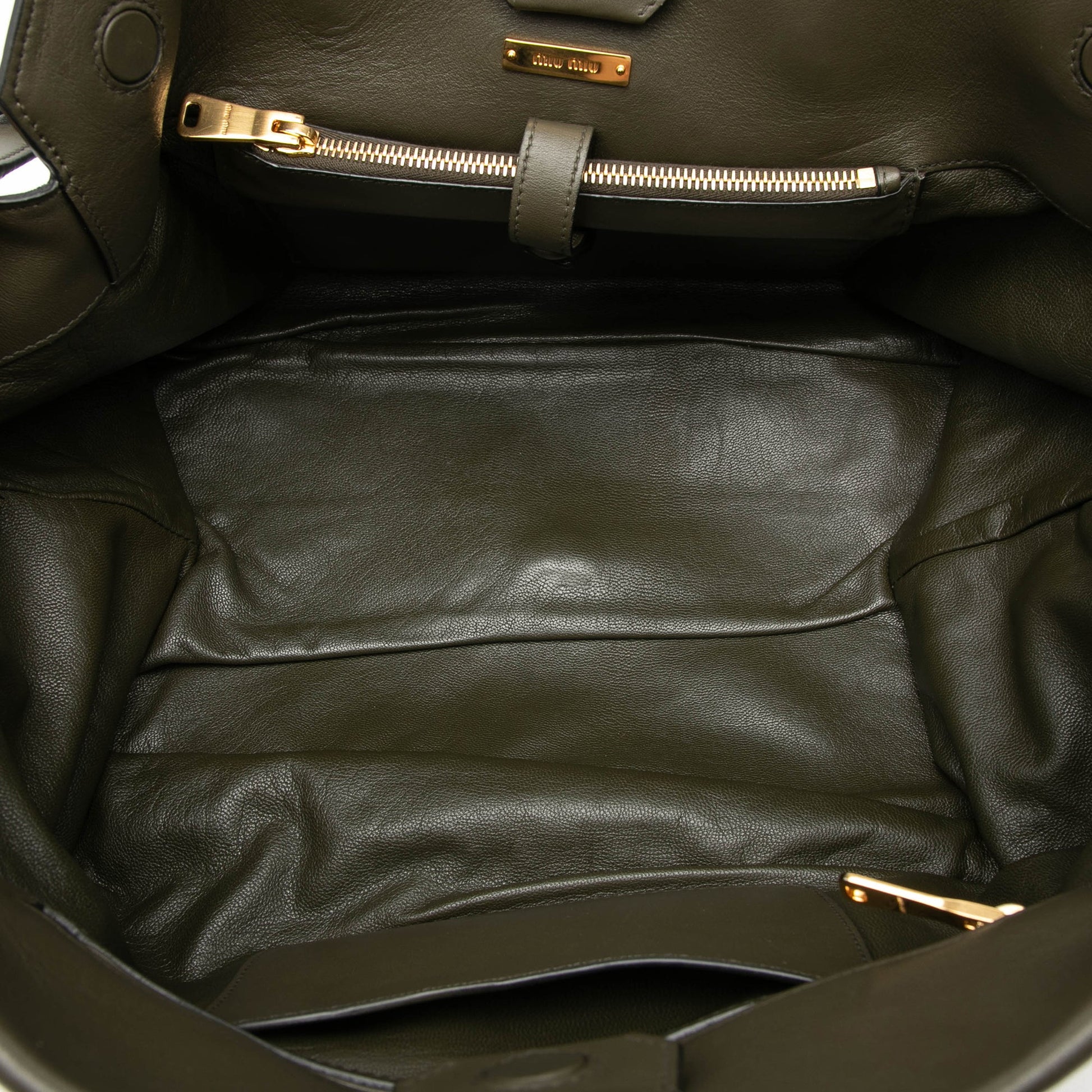 Miu Miu Vitello Soft Front Pocket Satchel