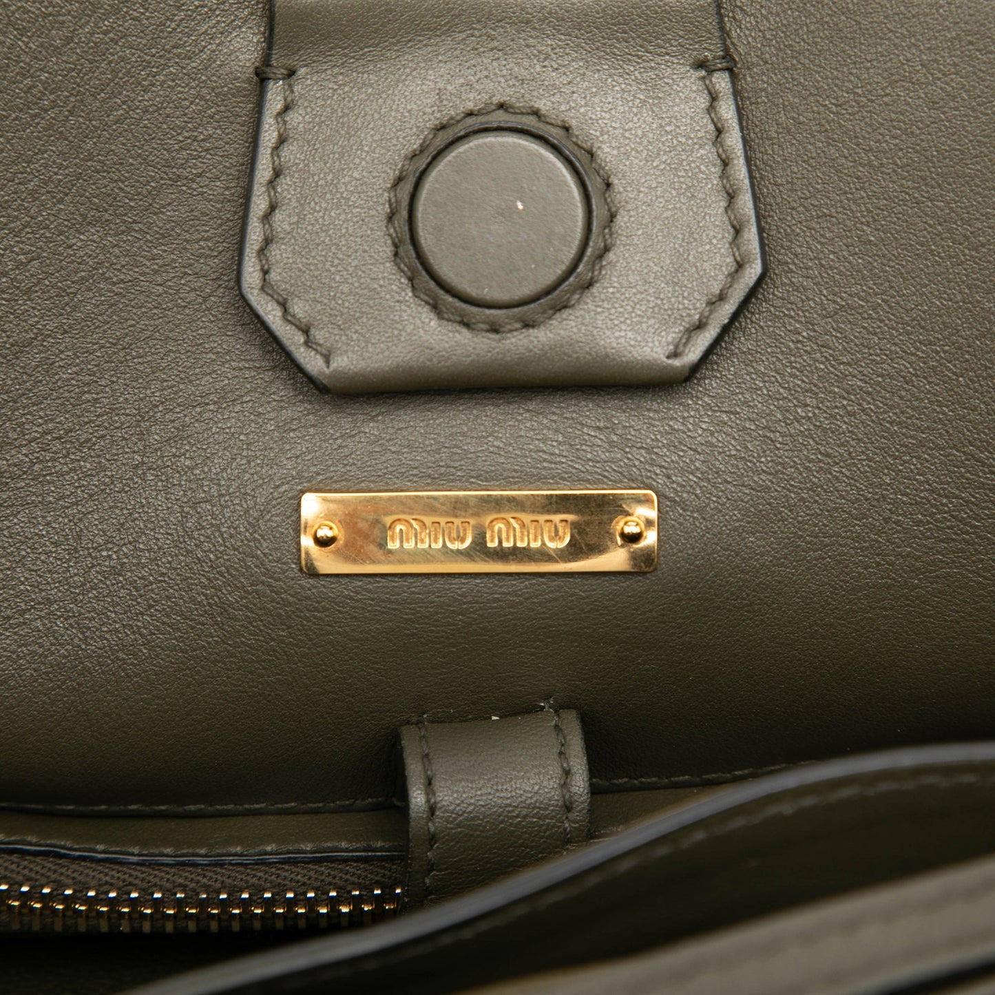 Miu Miu Vitello Soft Front Pocket Satchel