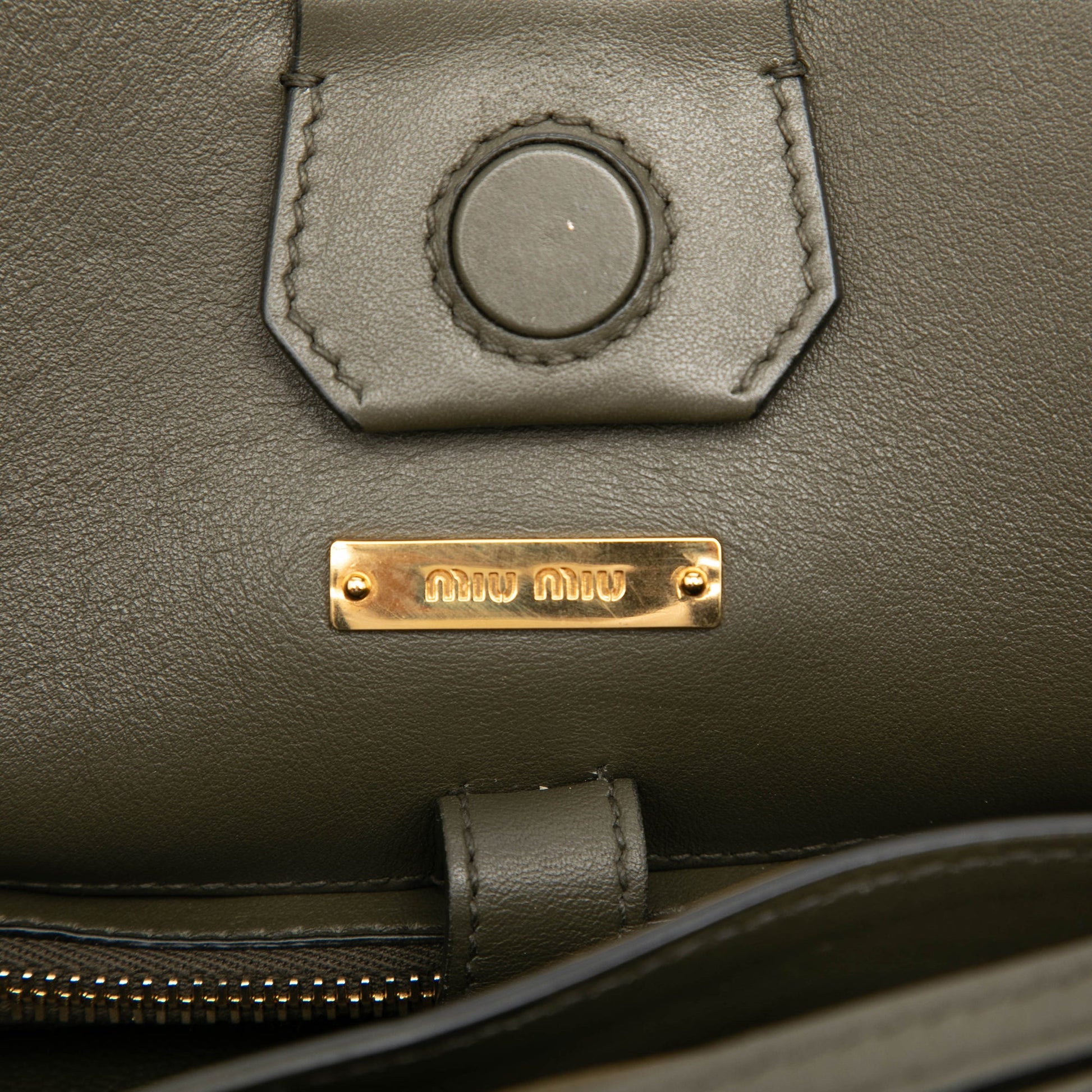 Miu Miu Vitello Soft Front Pocket Satchel