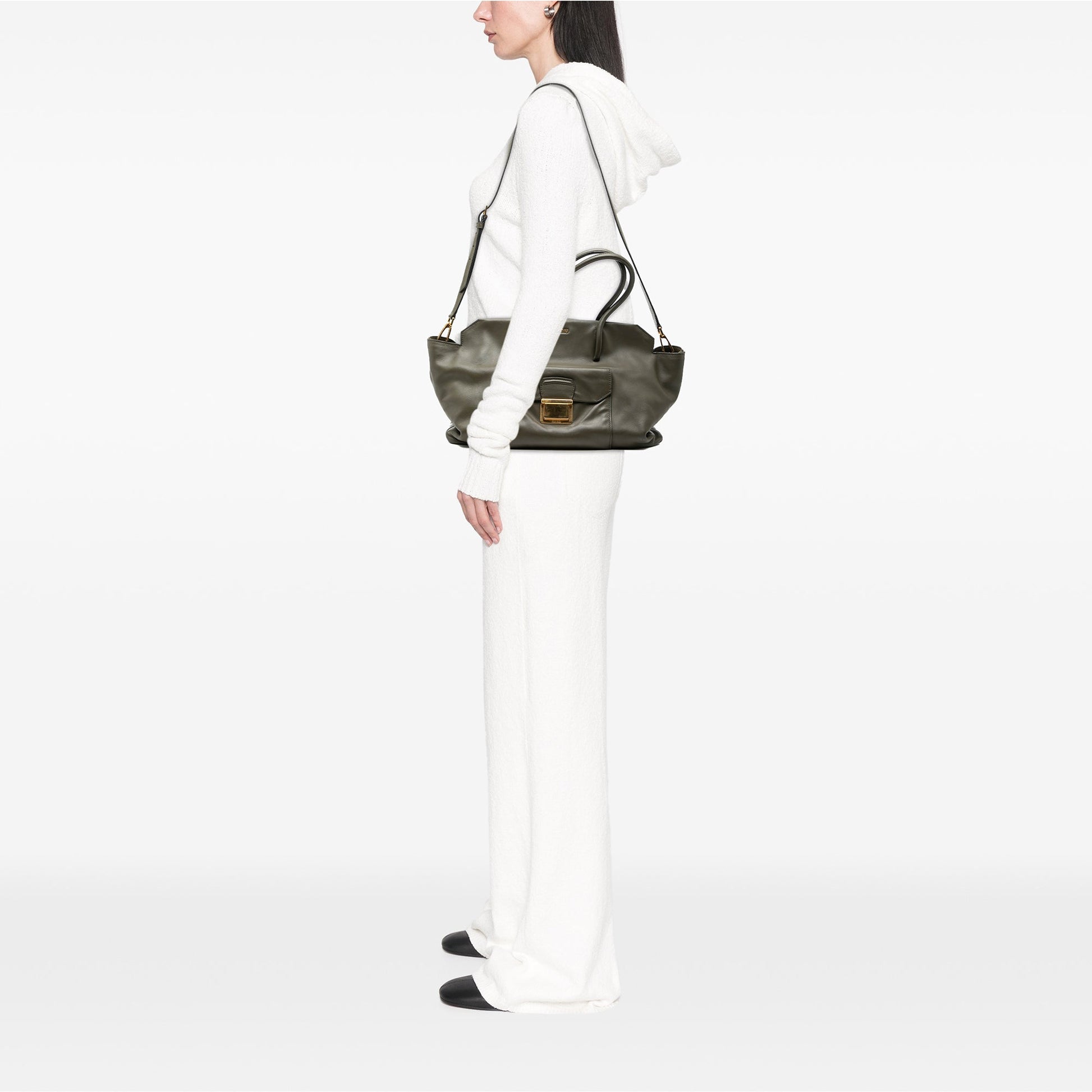 Miu Miu Vitello Soft Front Pocket Satchel