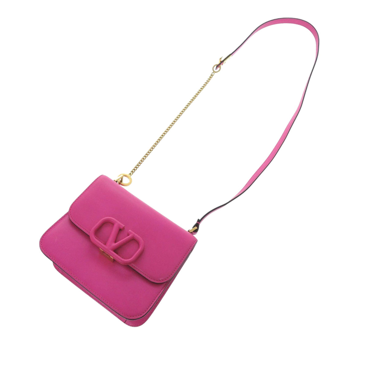 Valentino Mini Smooth Calfskin VSling Crossbody — Pink