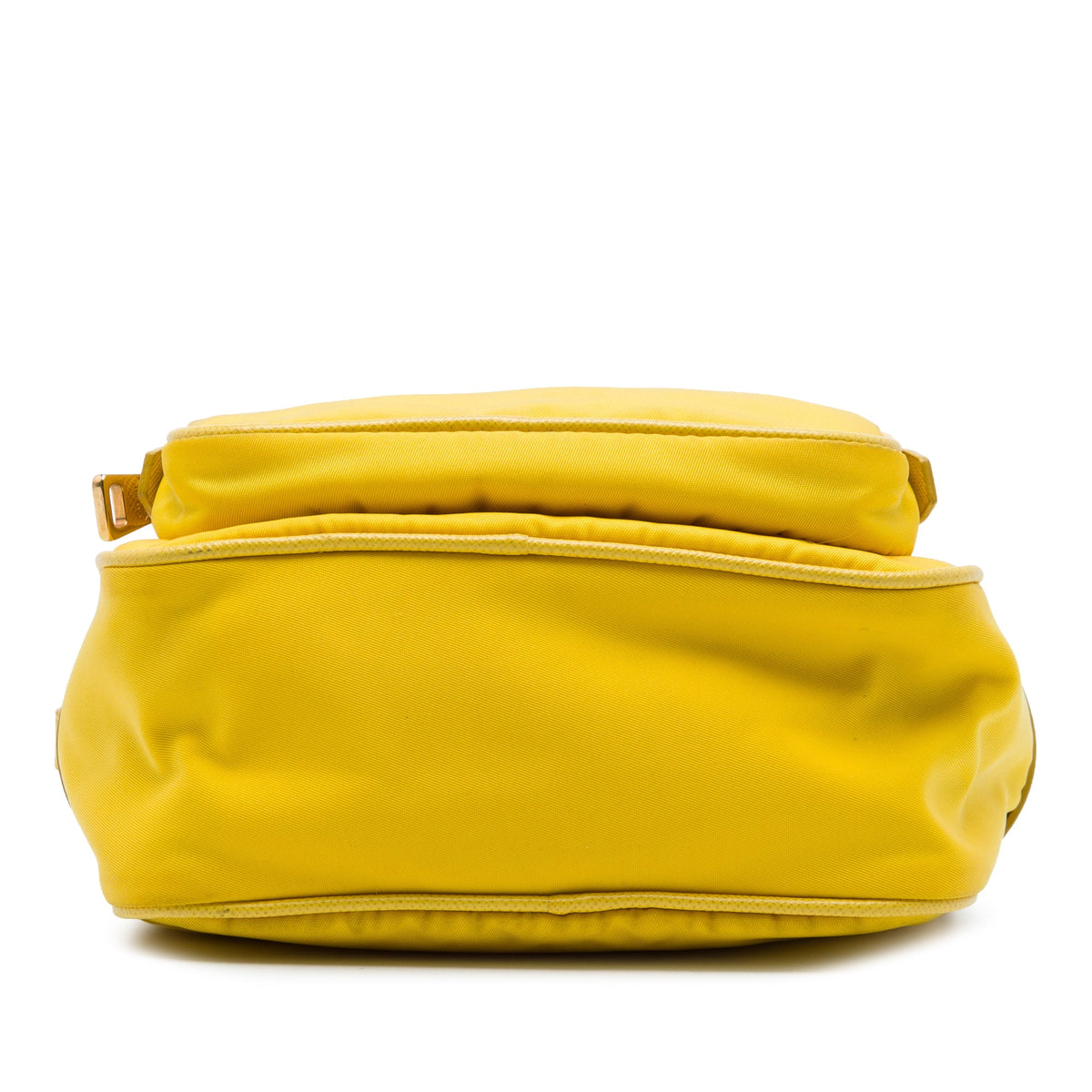 Prada Mini Saffiano Trimmed Tessuto Front Pocket Camera Bag — Yellow