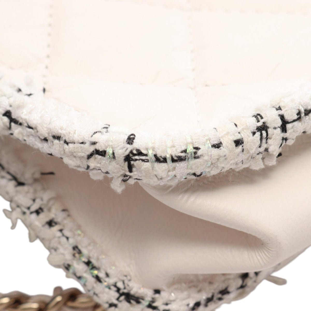 Chanel Small Quilted Lambskin and Tweed  Shopping Tote