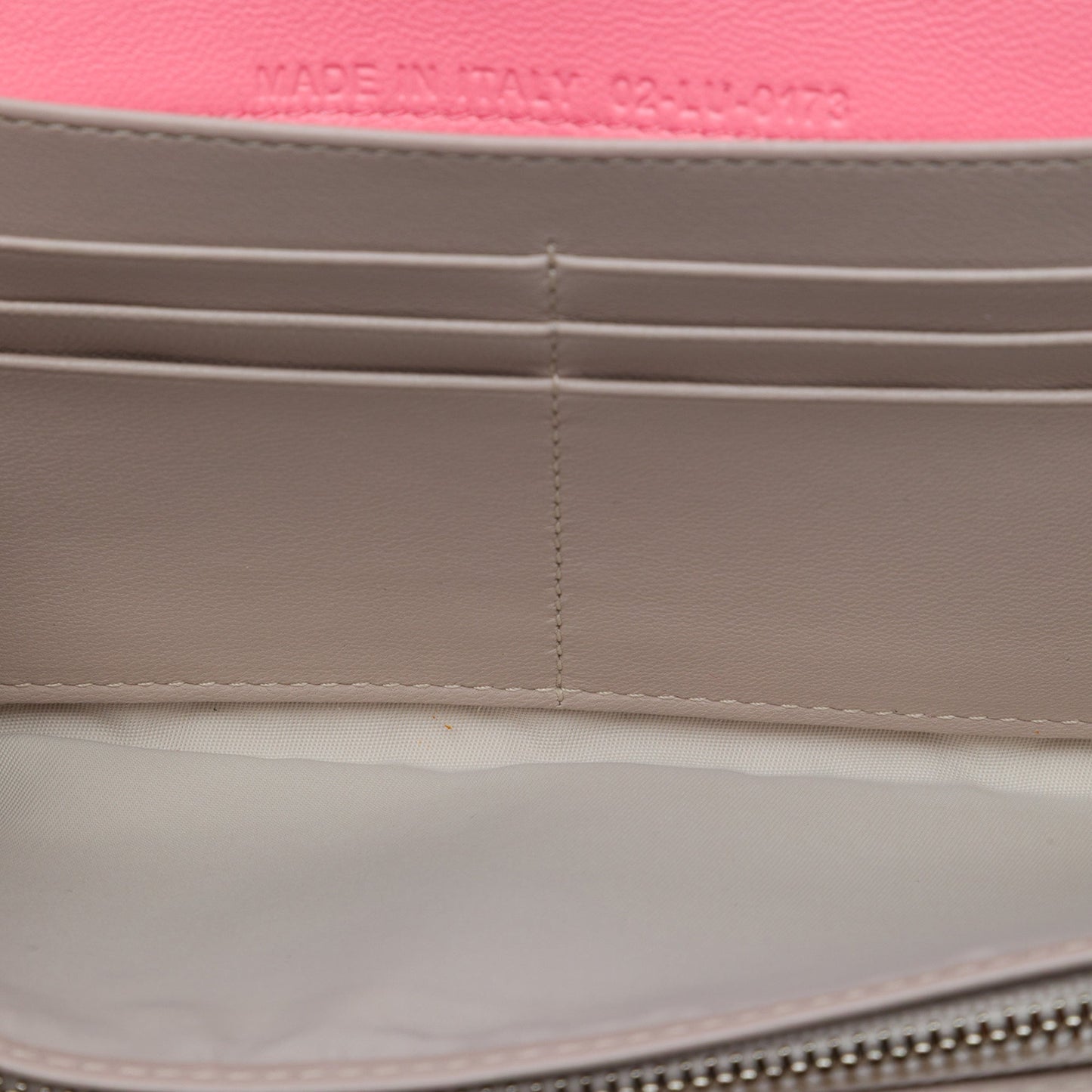 Dior Bicolor Lambskin and Patent Cannage Lady Dior Wallet On Chain
