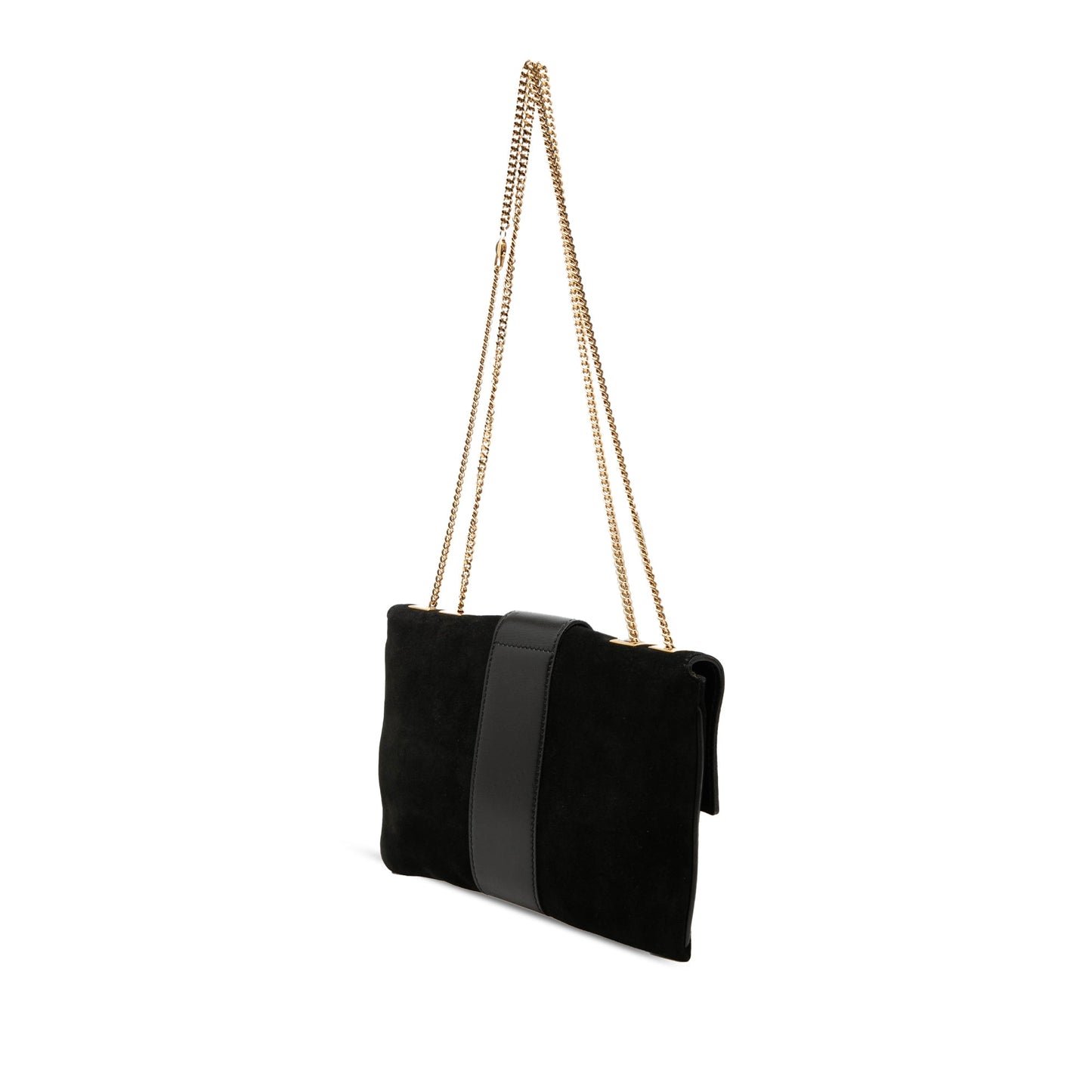 Gucci Suede Tiger Head Chain Shoulder Bag