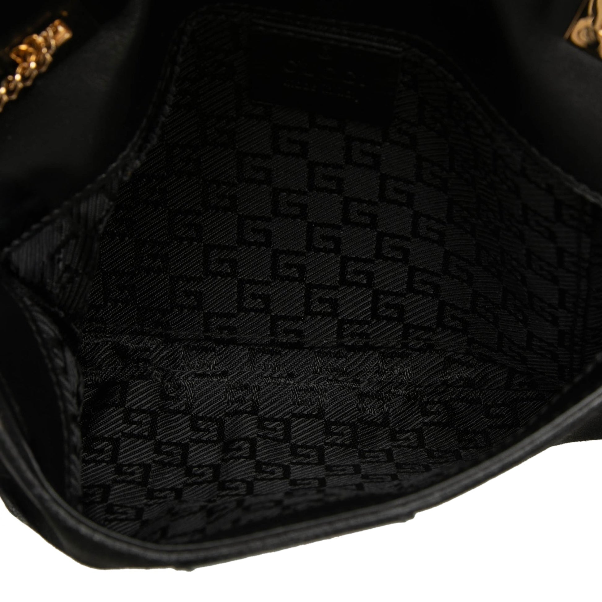 Gucci Suede Tiger Head Chain Shoulder Bag