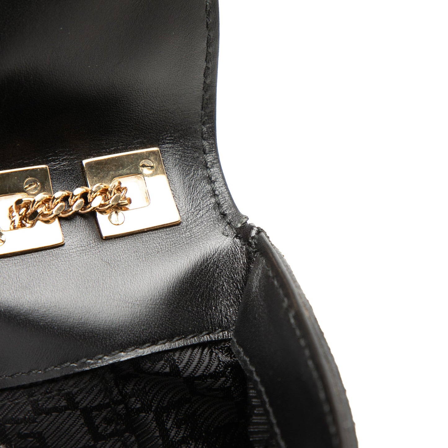 Gucci Suede Tiger Head Chain Shoulder Bag
