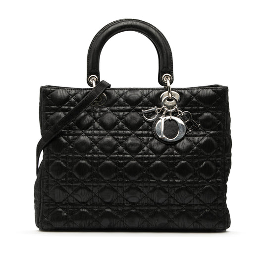 Dior Large Iridescent Fabric Cannage Lady Dior