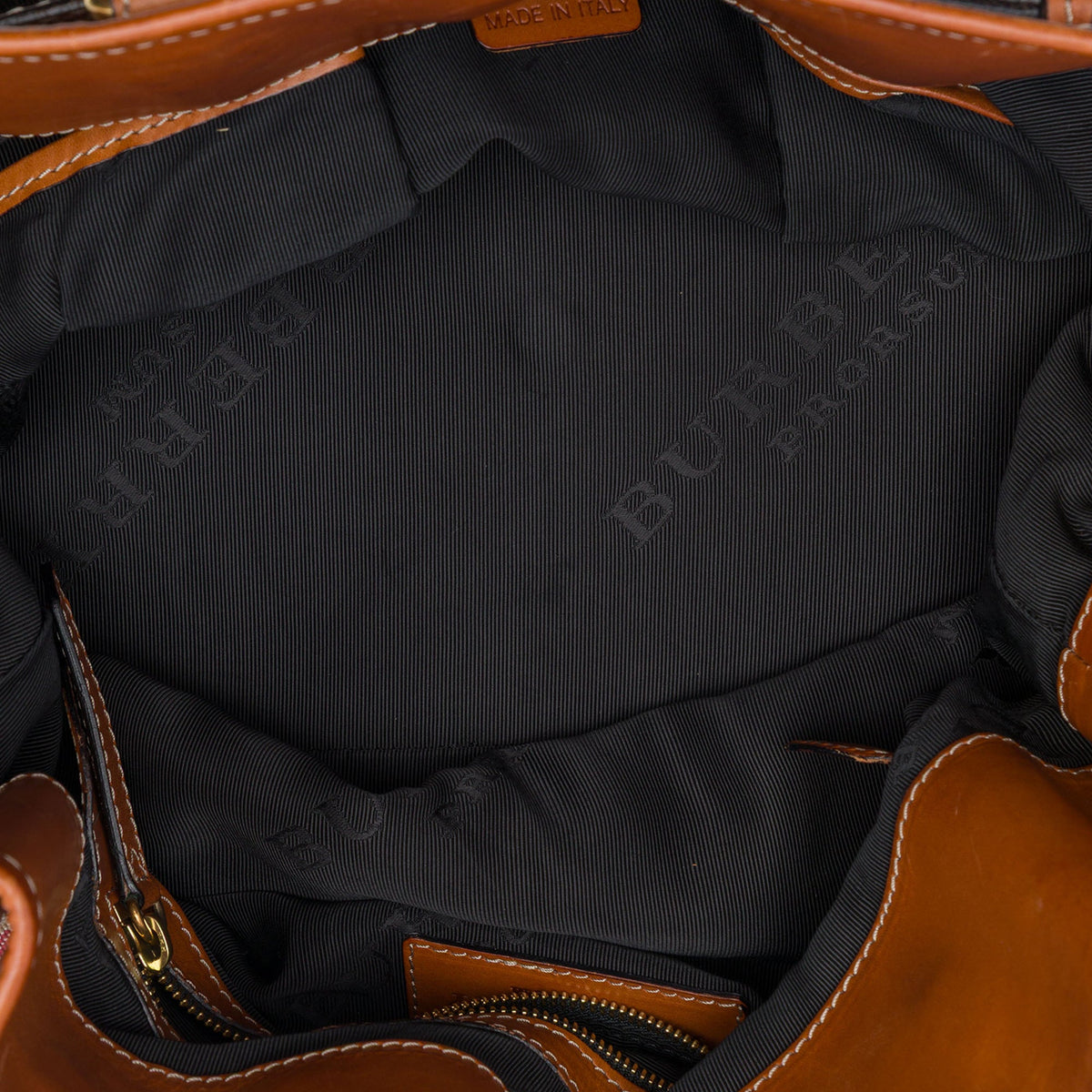 Burberry Mega Check Canvas and Leather Satchel — Brown