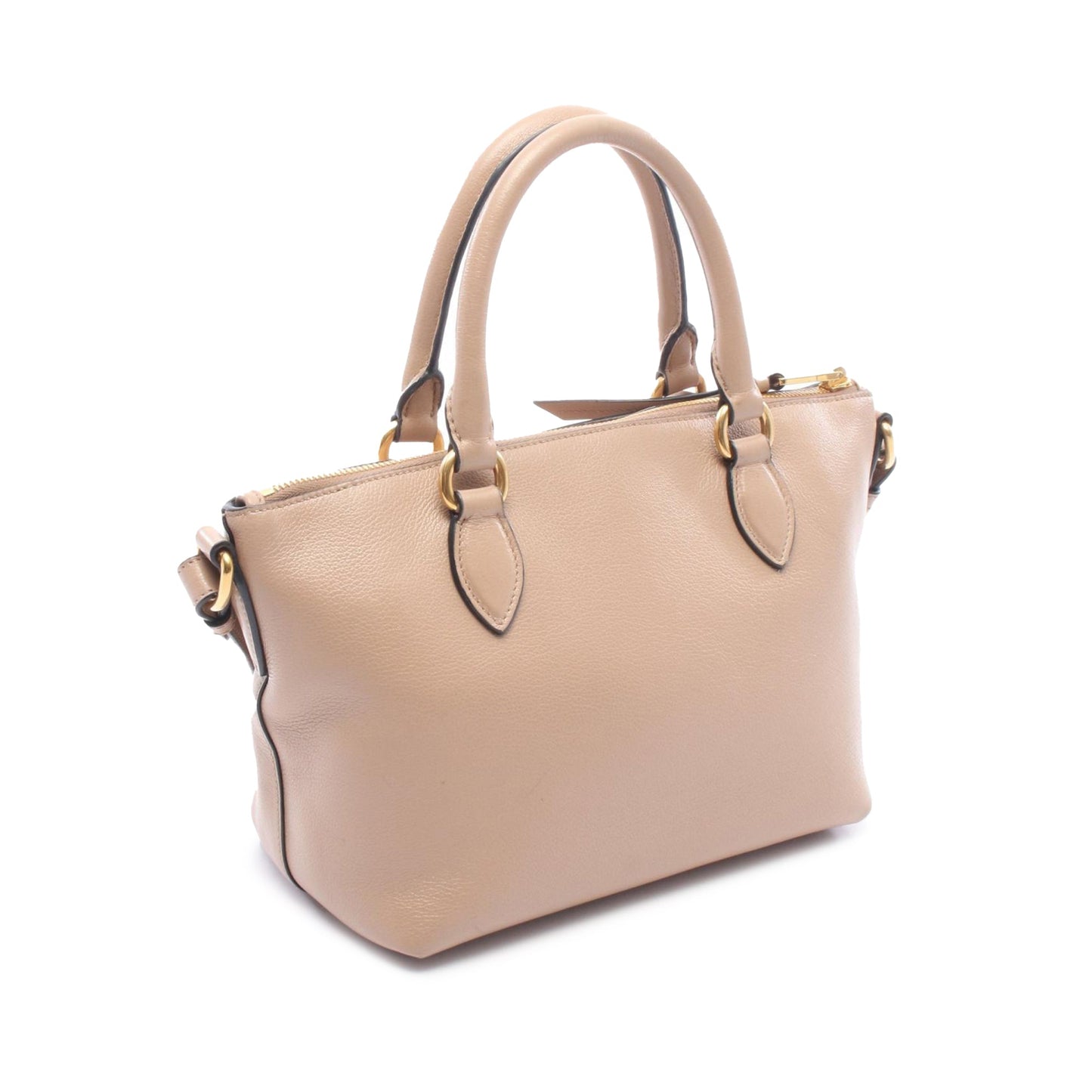 Prada Small Embossed Glace Calf Logo Convertible Satchel