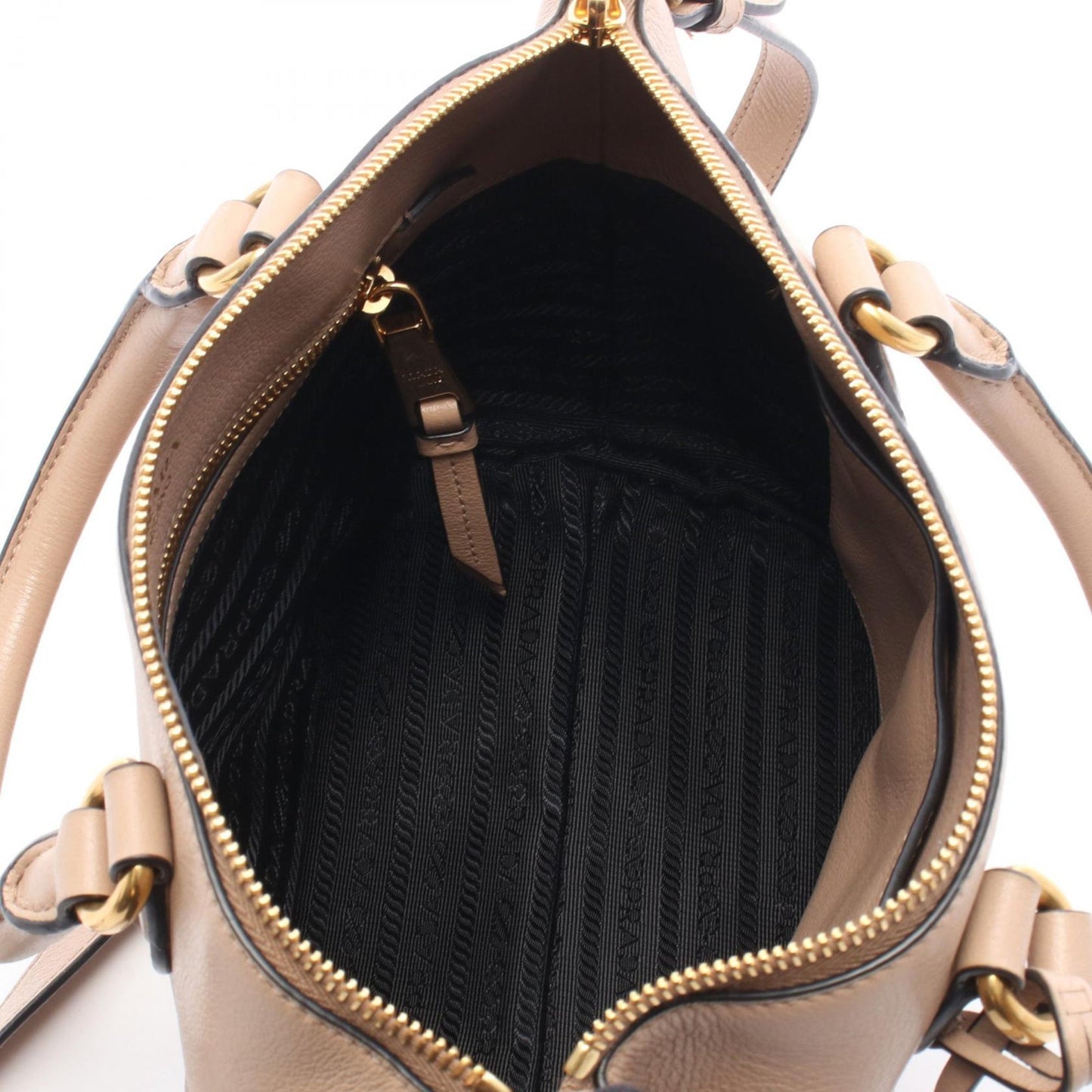 Prada Small Embossed Glace Calf Logo Convertible Satchel