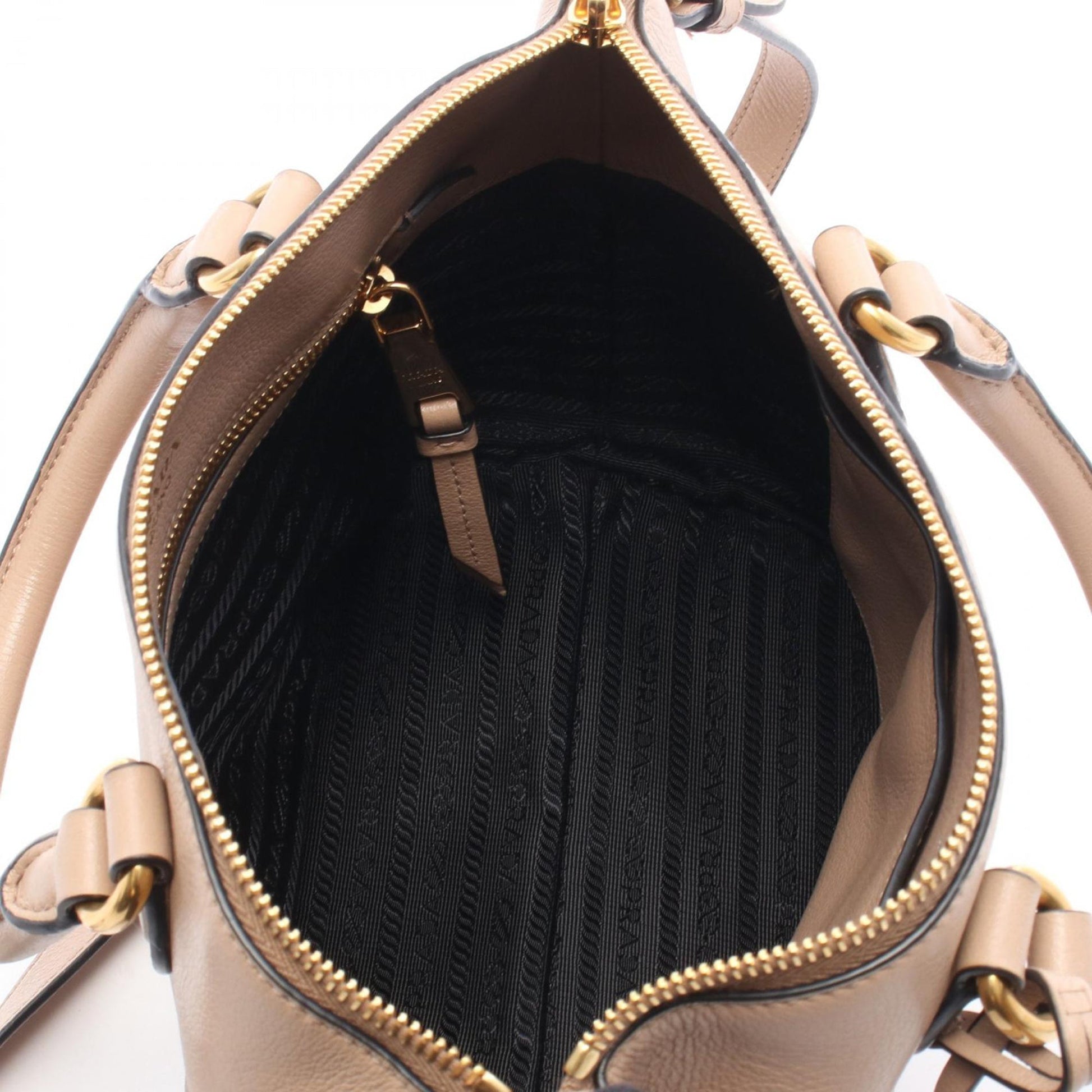Prada Small Embossed Glace Calf Logo Convertible Satchel
