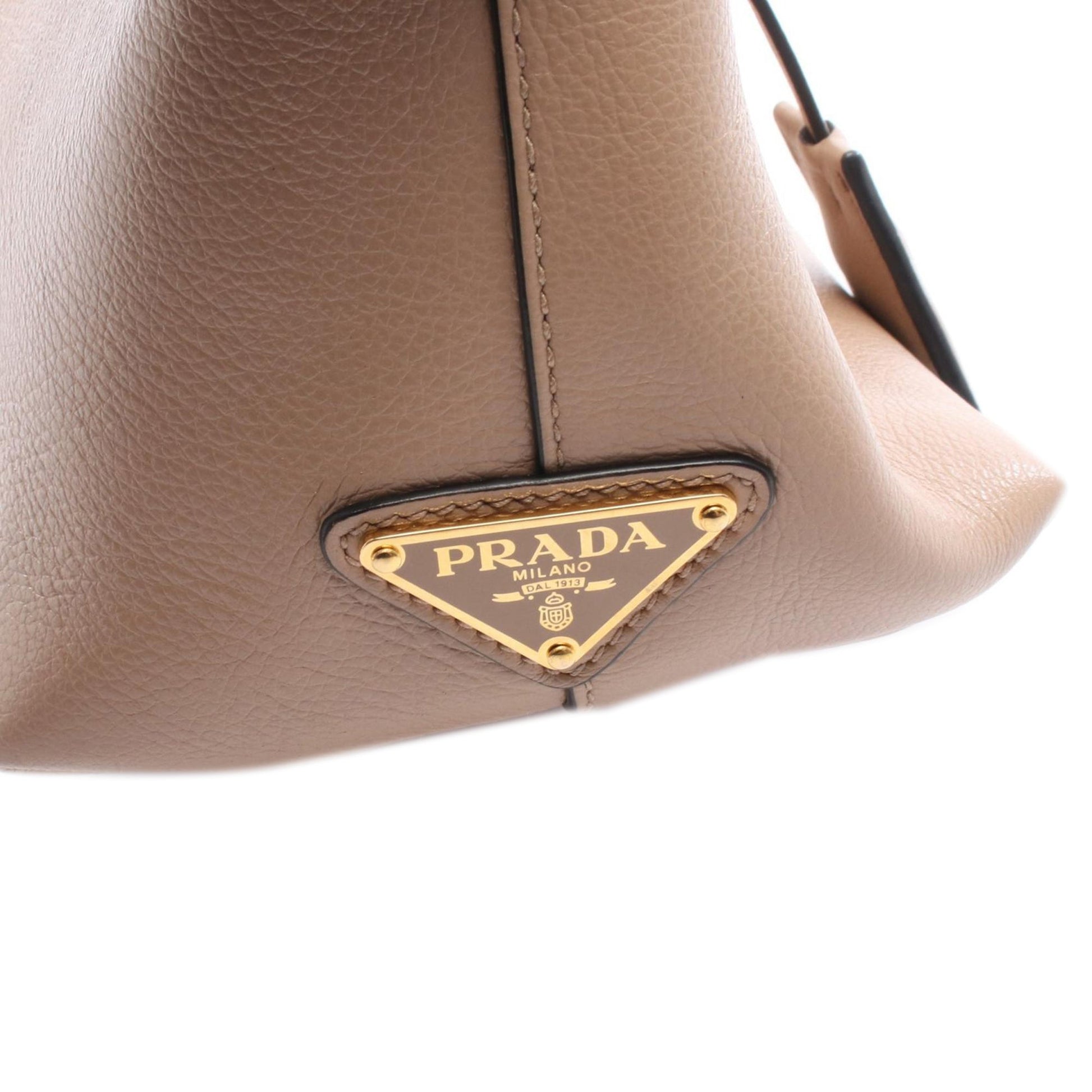 Prada Small Embossed Glace Calf Logo Convertible Satchel