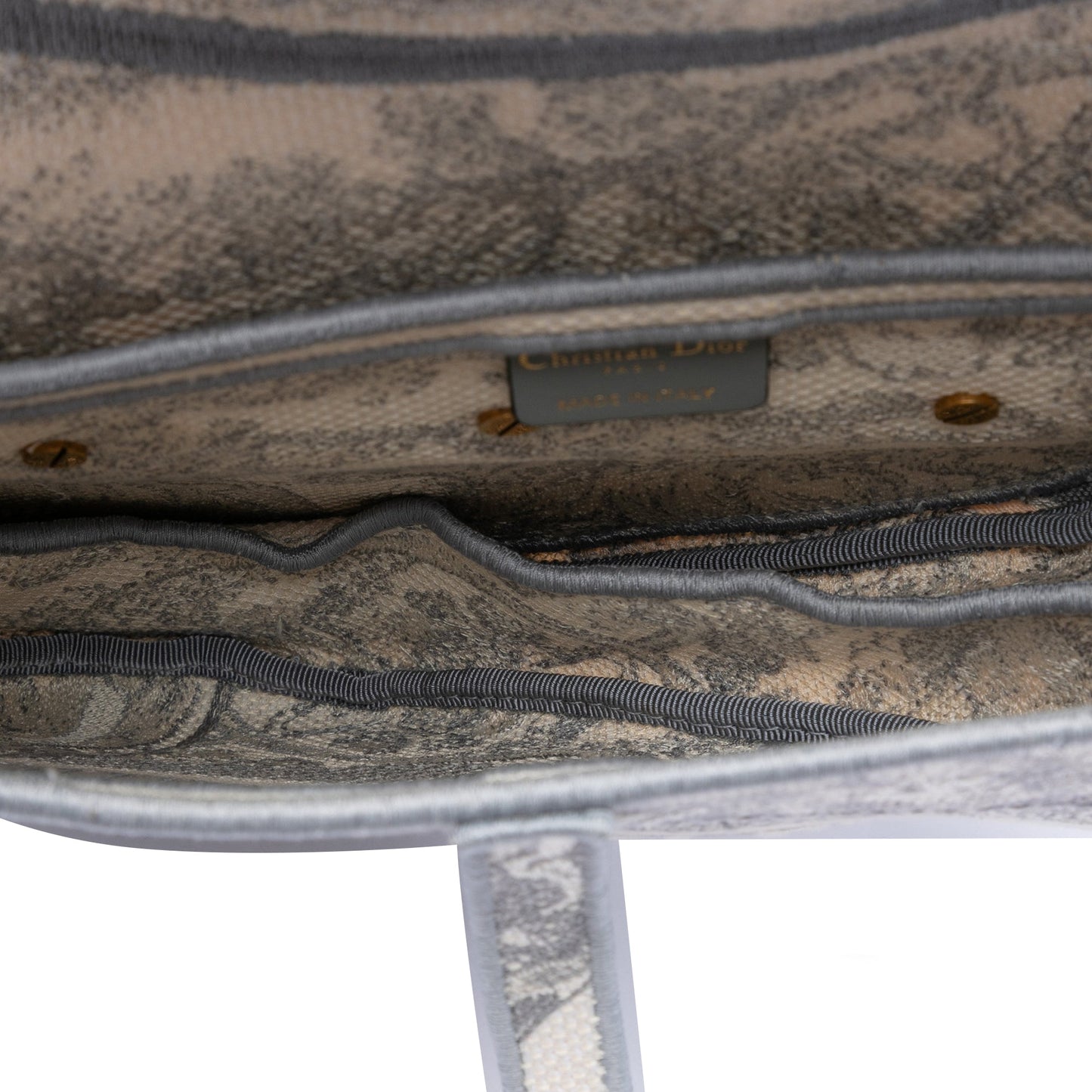 Dior Canvas Embroidered Toile de Jouy Saddle Bag