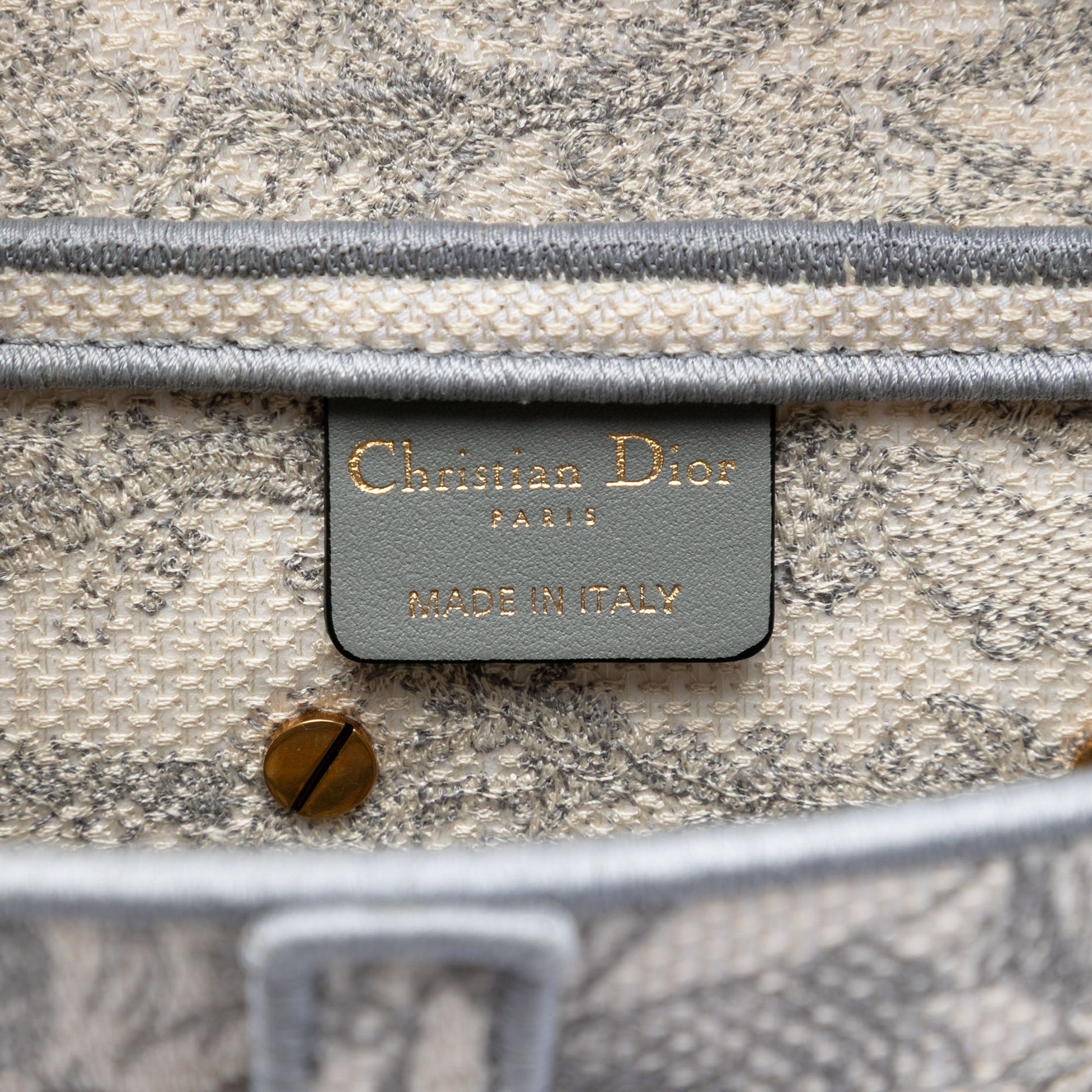 Dior Canvas Embroidered Toile de Jouy Saddle Bag