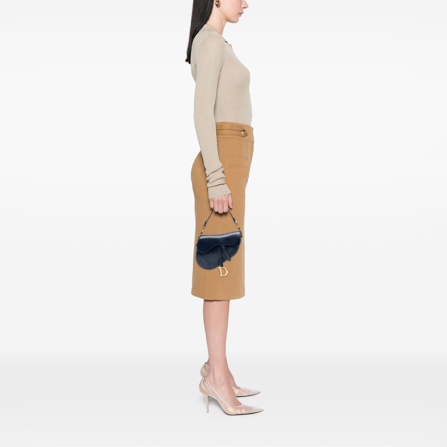 Dior Leather Saddle Bag