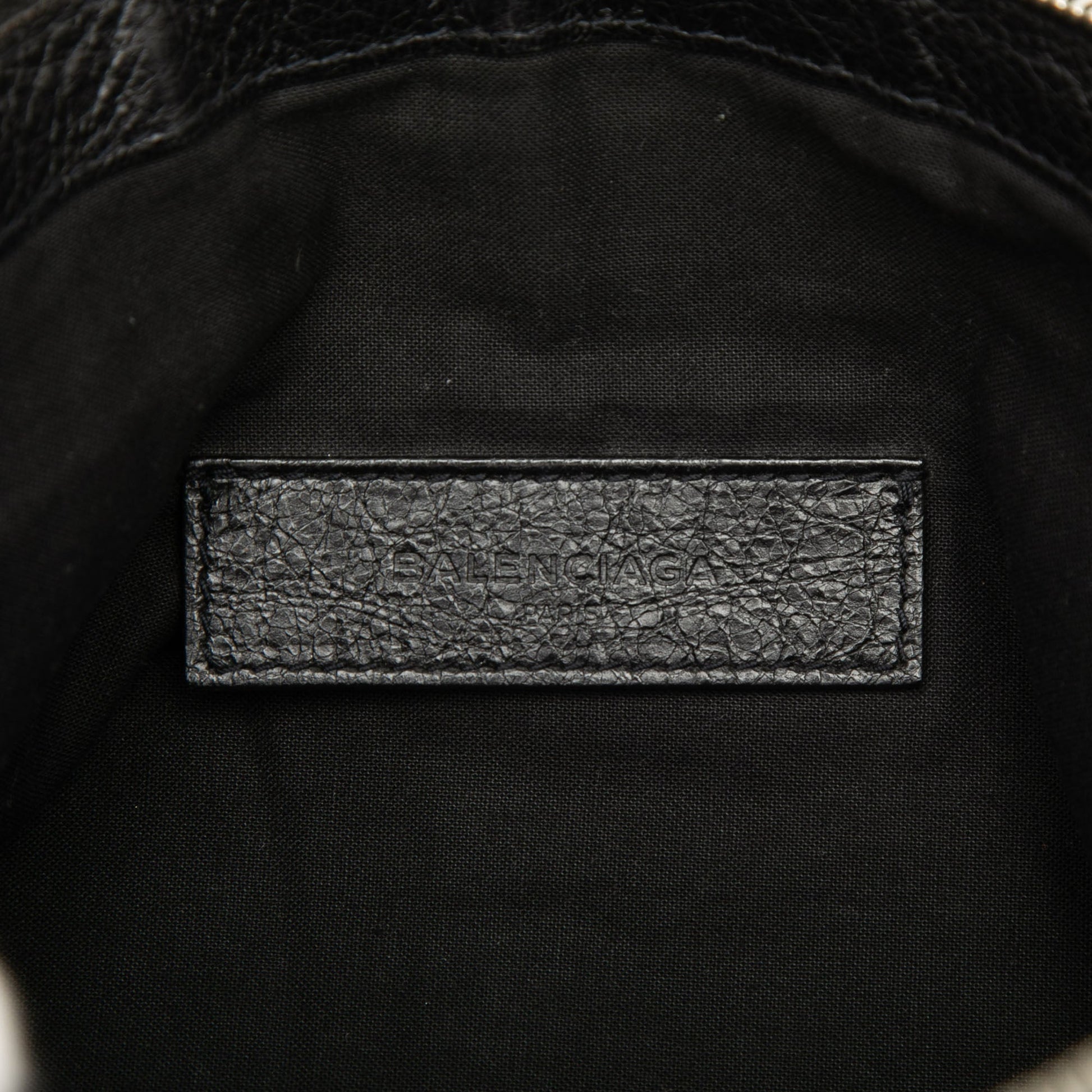 Balenciaga Lambskin Motocross Classic Clip Clutch M