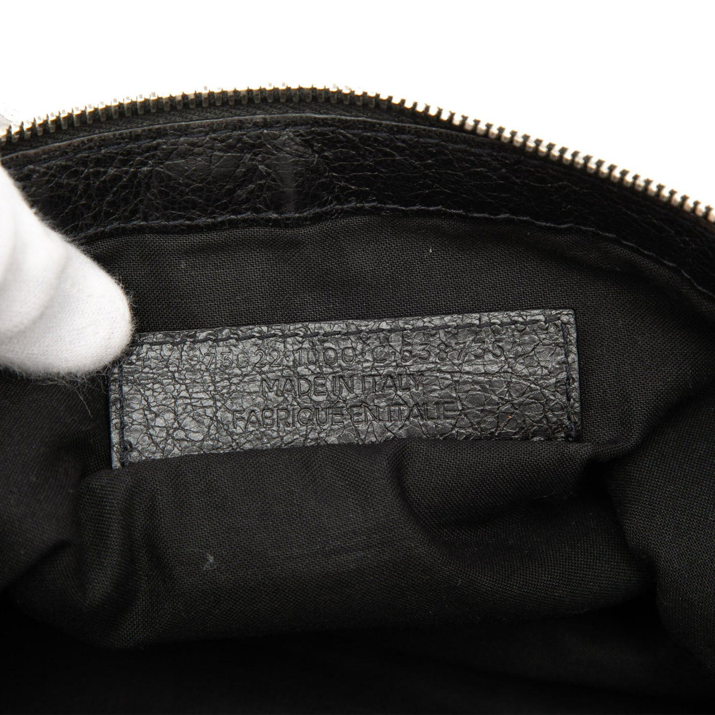 Balenciaga Lambskin Motocross Classic Clip Clutch M