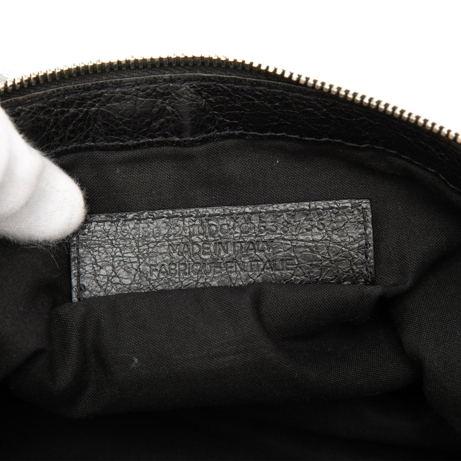 Balenciaga Lambskin Motocross Classic Clip Clutch M