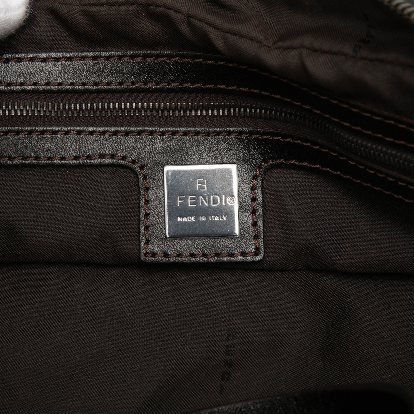 Fendi Zucchino Canvas Handbag