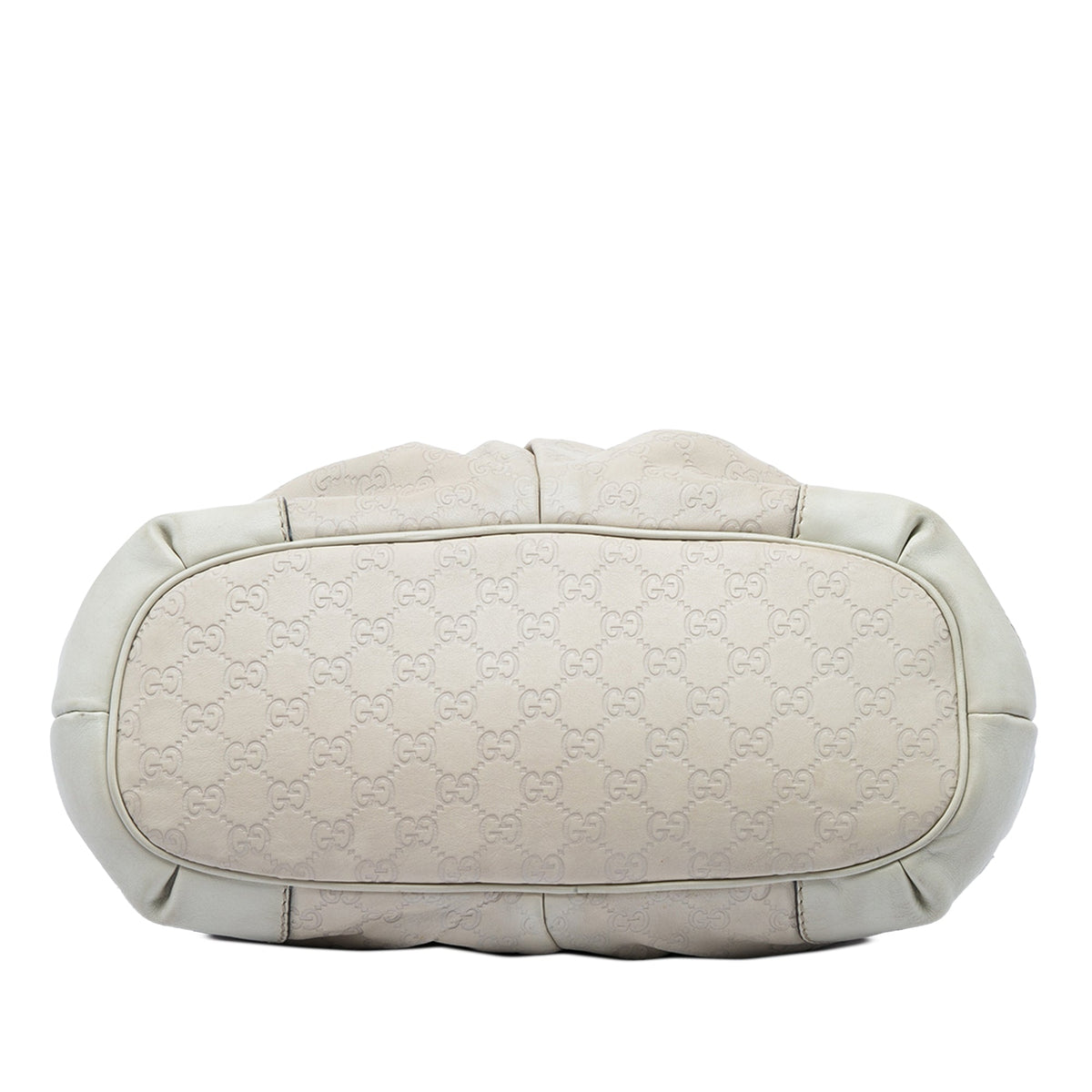 Gucci Guccissima Sukey Satchel — White
