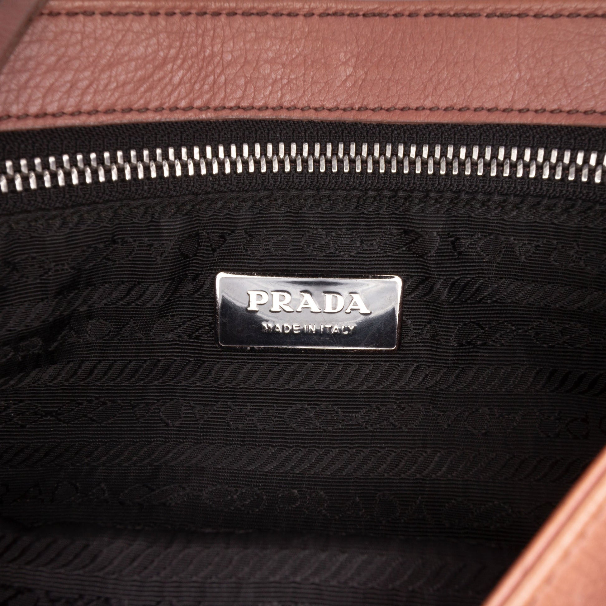 Prada Vitello Daino Sound Lock Shoulder Bag
